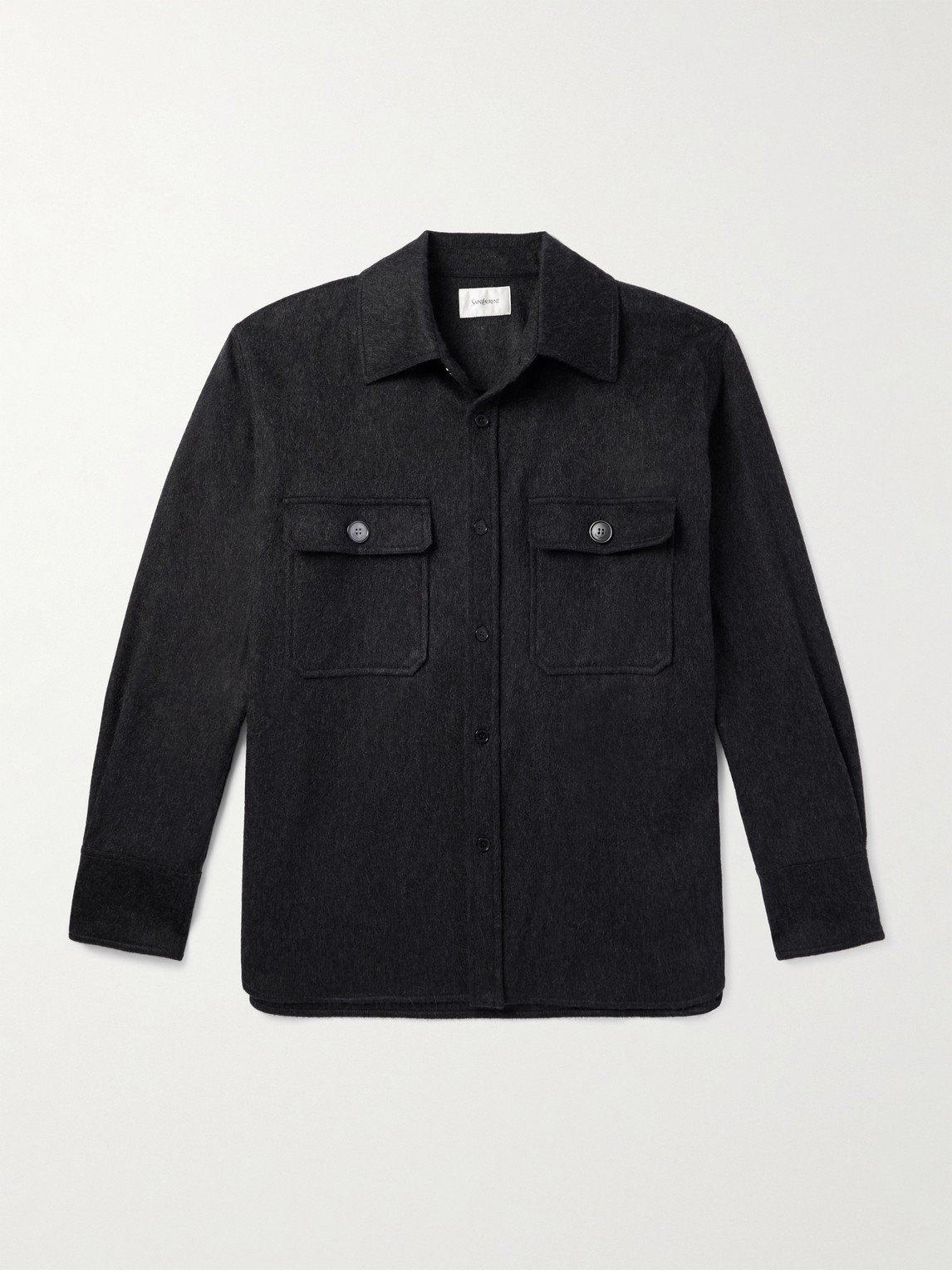 Saint Laurent Brushed Cashmere and Wool-Blend Overshirt - Men