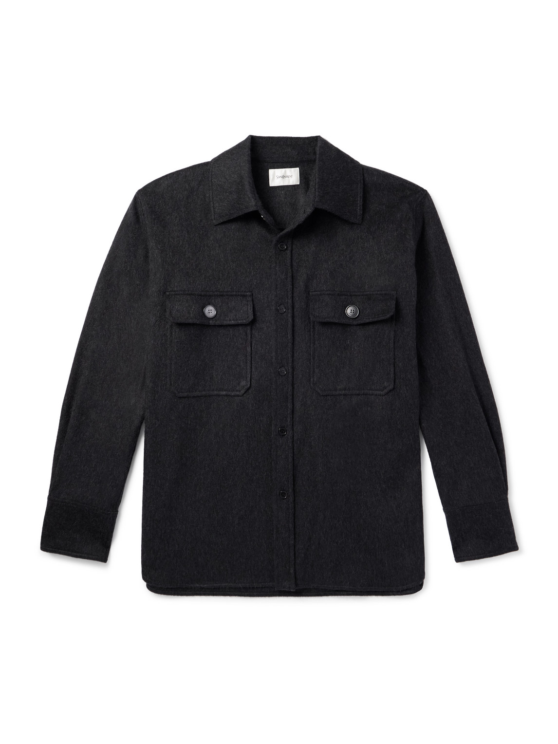 Brushed Cashmere and Wool-Blend Overshirt