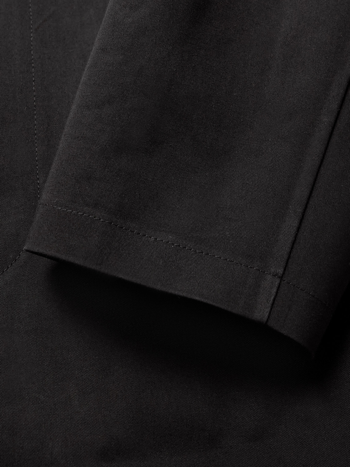 Saint Laurent Cotton-blend Coat In Black