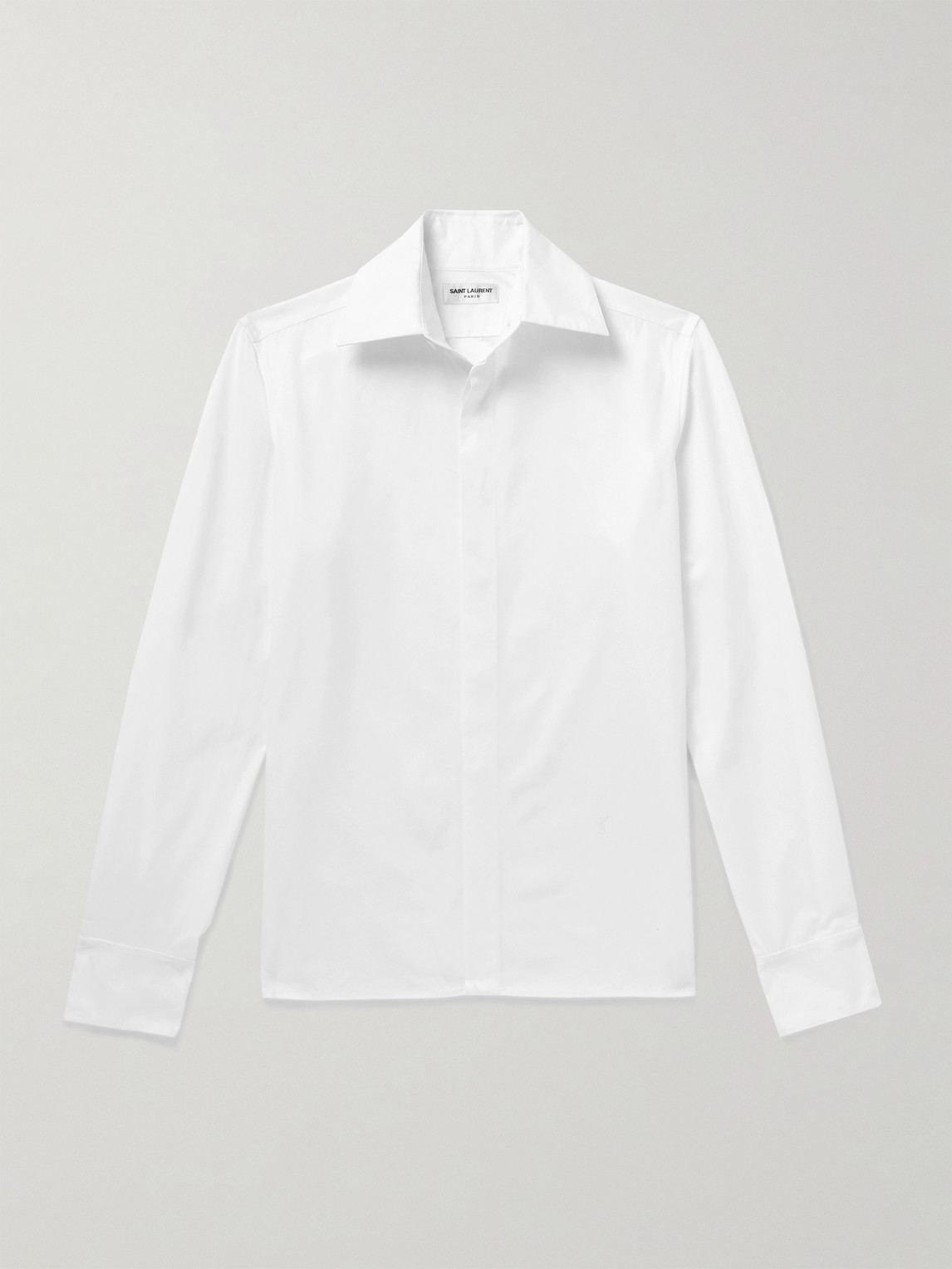 Saint Laurent Logo-Embroidered Cotton Shirt - Men