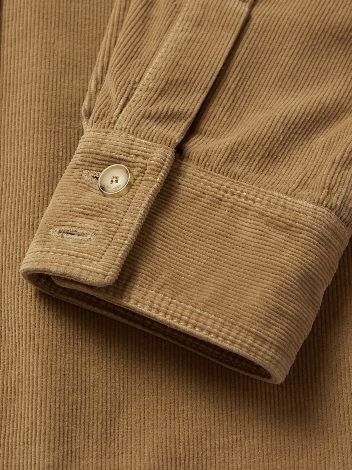 Saint Laurent Cotton-corduroy Overshirt In Brown
