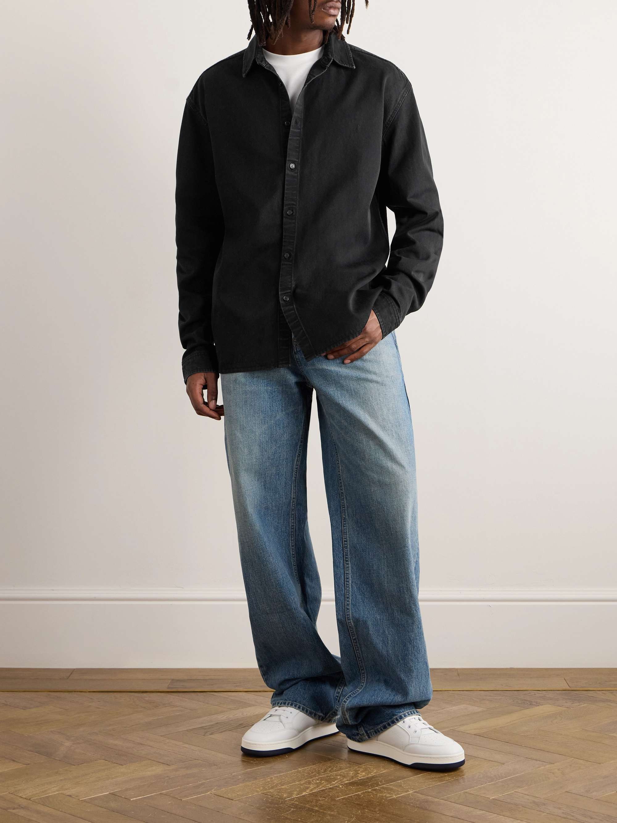 SAINT LAURENT Cotton and Lyocell-Blend Denim Shirt for Men