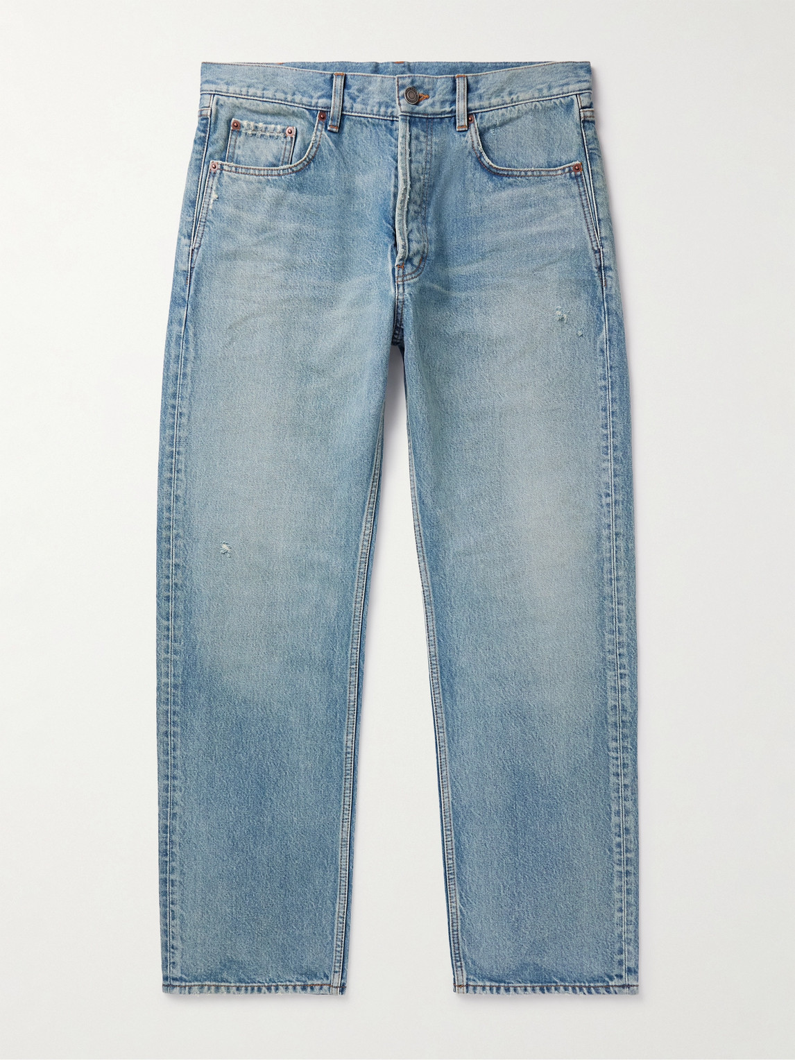 Saint Laurent Straight-Leg Distressed Jeans - Men