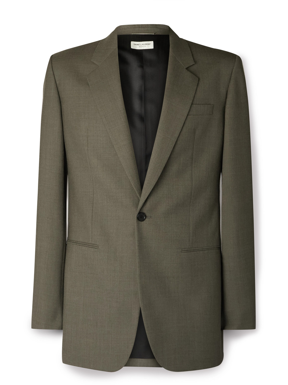 Saint Laurent Wool-twill Suit Jacket In Green