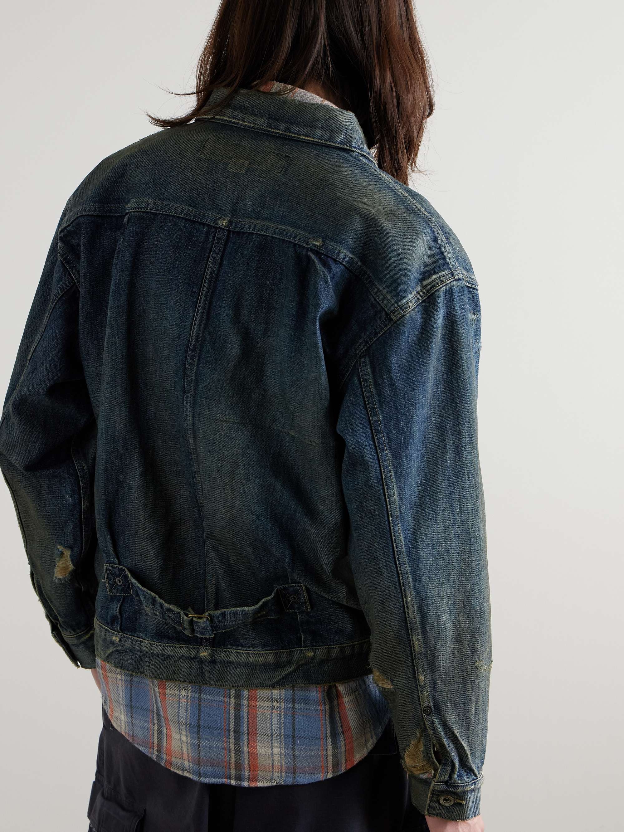 NEIGHBORHOOD Savage Type-1 Distressed Denim Jacket for Men