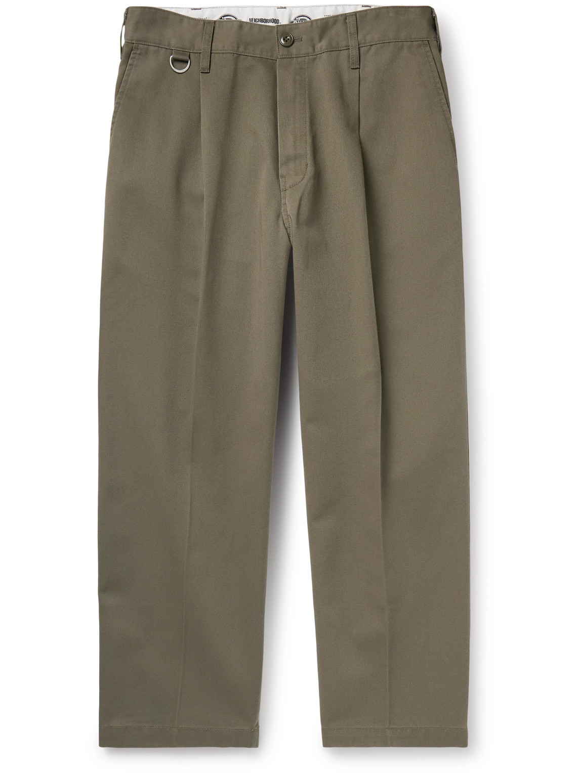 Neighborhood Dickies® Straight-leg Pleated Twill Trousers In Green