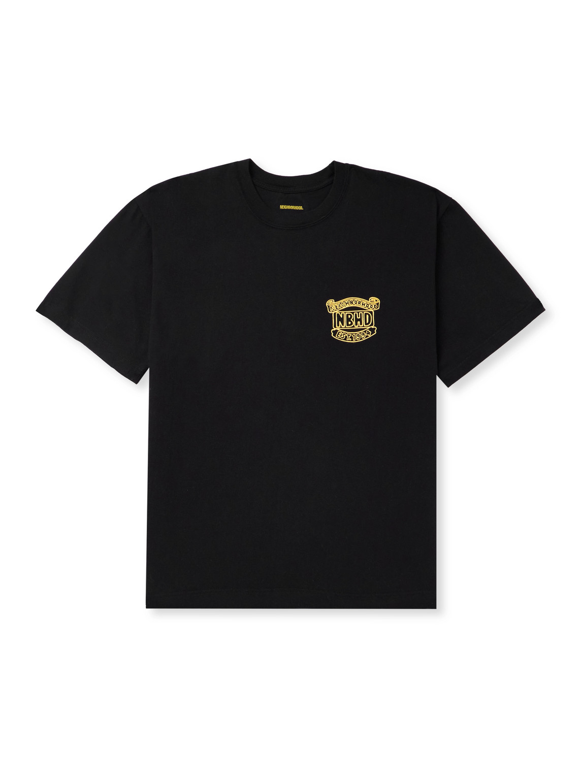 Neighborhood Logo-print Cotton-jersey T-shirt In Black