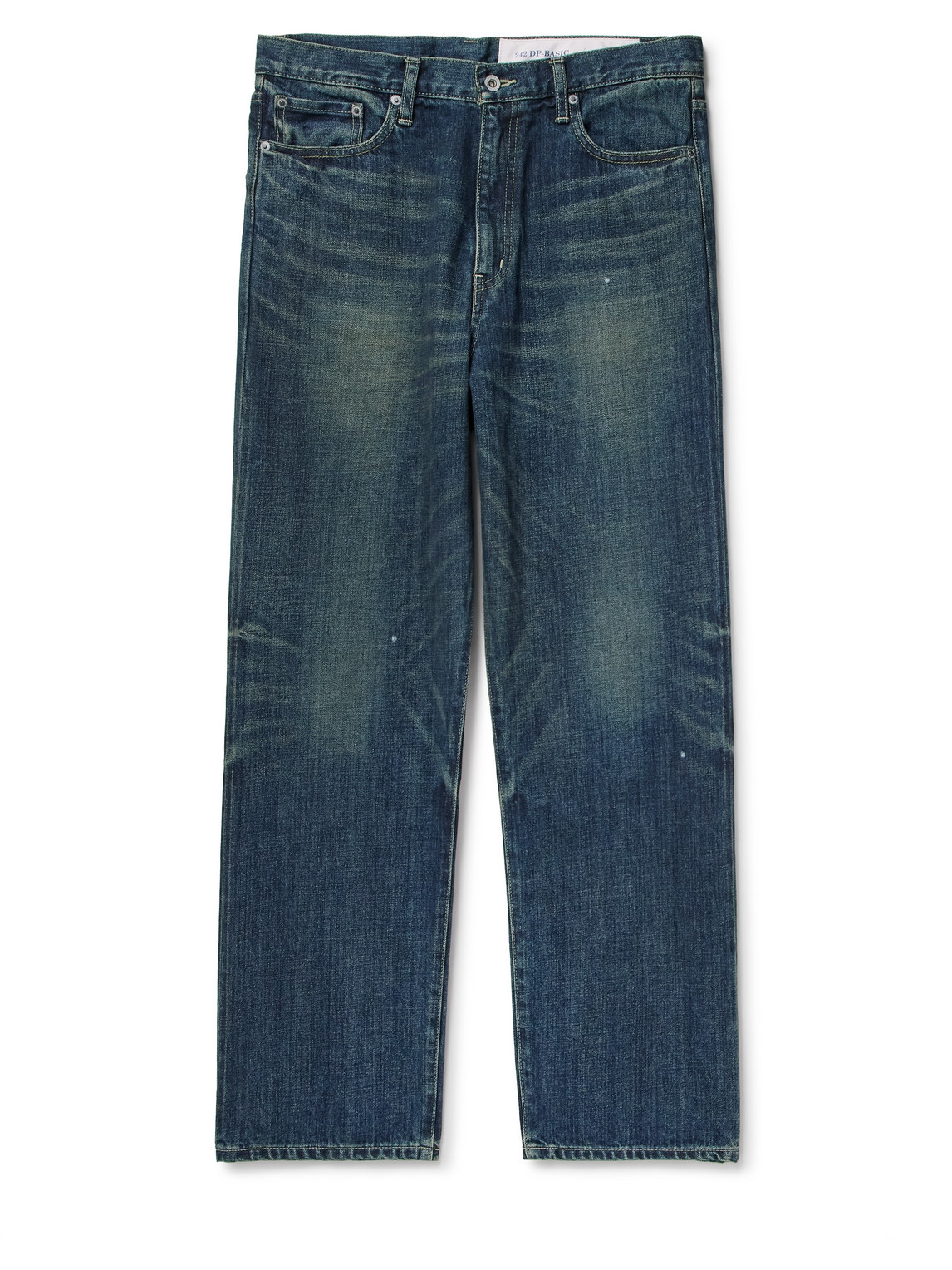 Shop Neighborhood Dp Basic Straight-leg Selvedge Jeans In Blue