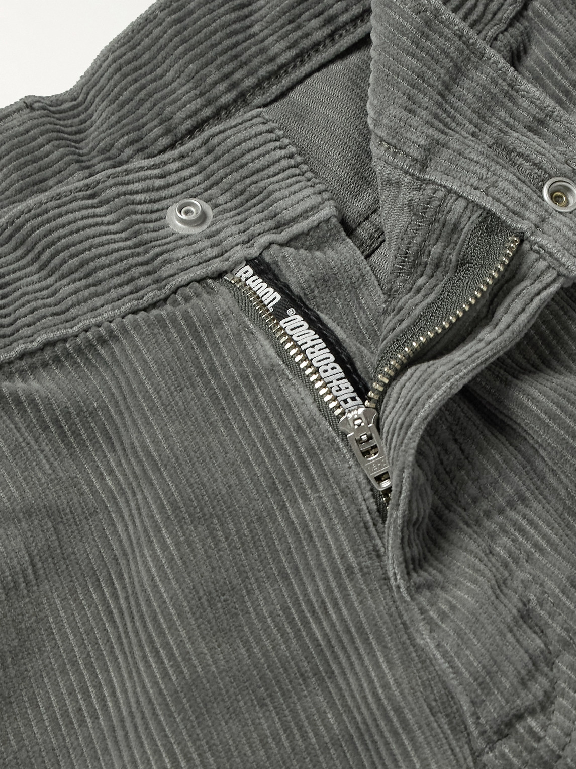 NEIGHBORHOOD SAVAGE WIDE-LEG DISTRESSED COTTON-CORDUROY TROUSERS