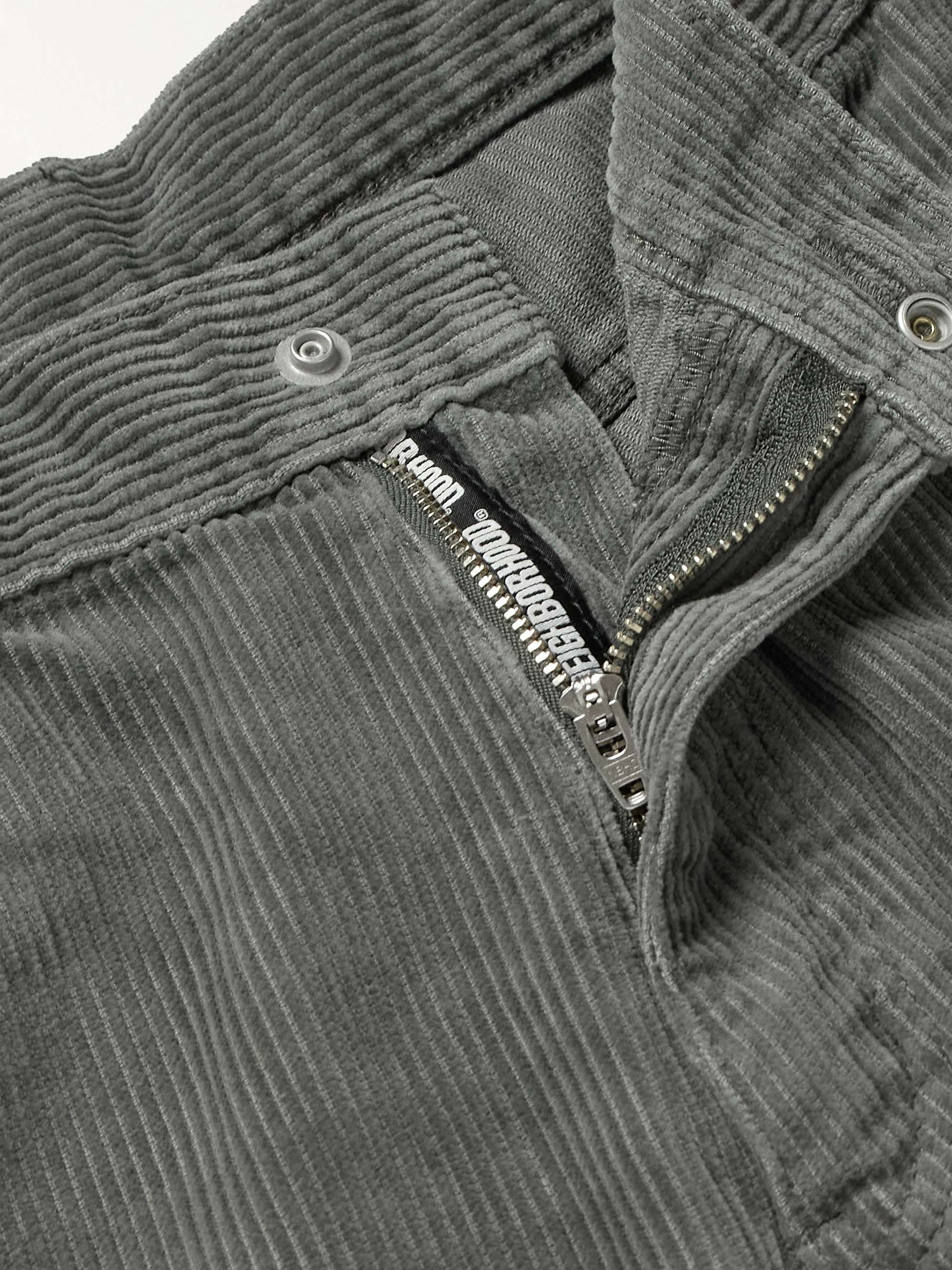 NEIGHBORHOOD Savage Wide-Leg Distressed Cotton-Corduroy NEIGHBORHOOD Savage Wide-Leg Distressed Cotton-Corduroy