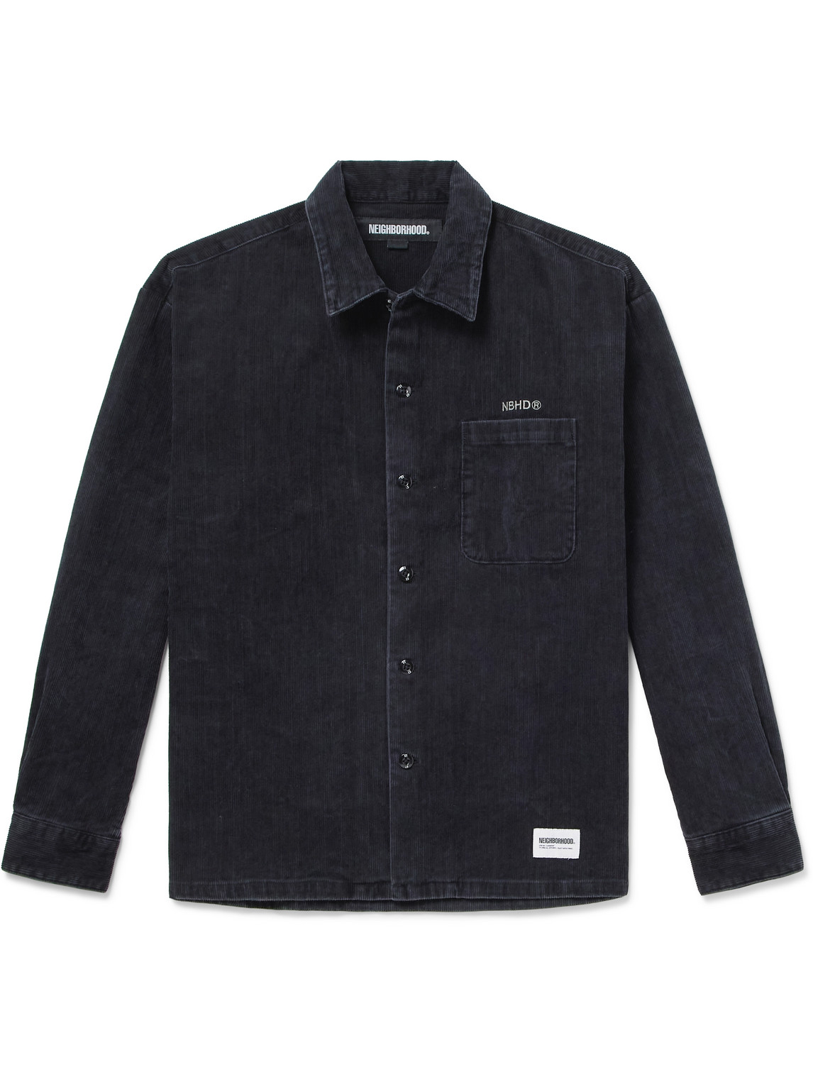 Neighborhood Cotton-corduroy Shirt In Black