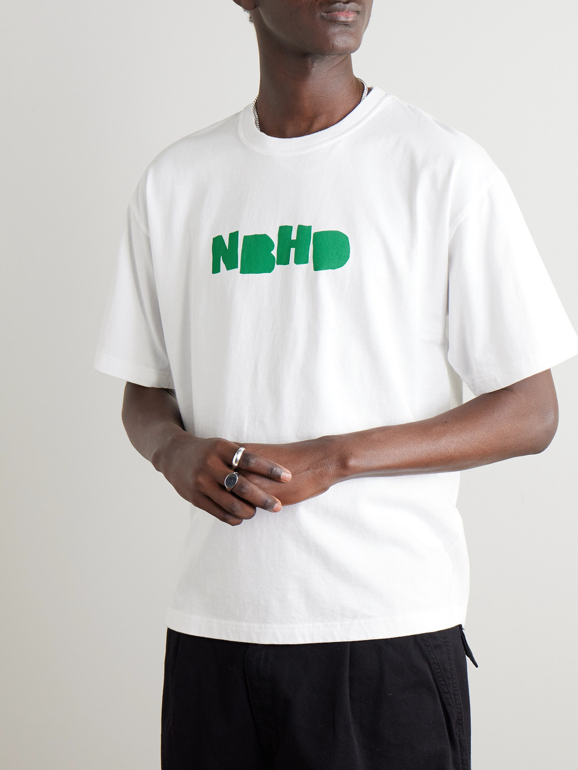 NEIGHBORHOOD LOGO-PRINT COTTON-JERSEY T-SHIRT