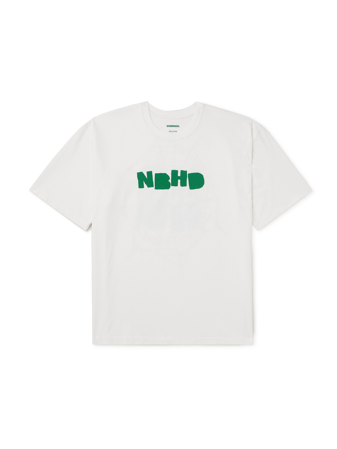 Neighborhood Logo-print Cotton-jersey T-shirt In White