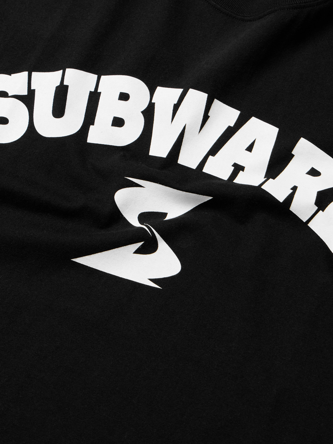 NEIGHBORHOOD SUBWARE LOGO-PRINT APPLIQUÉD COTTON-JERSEY T-SHIRT