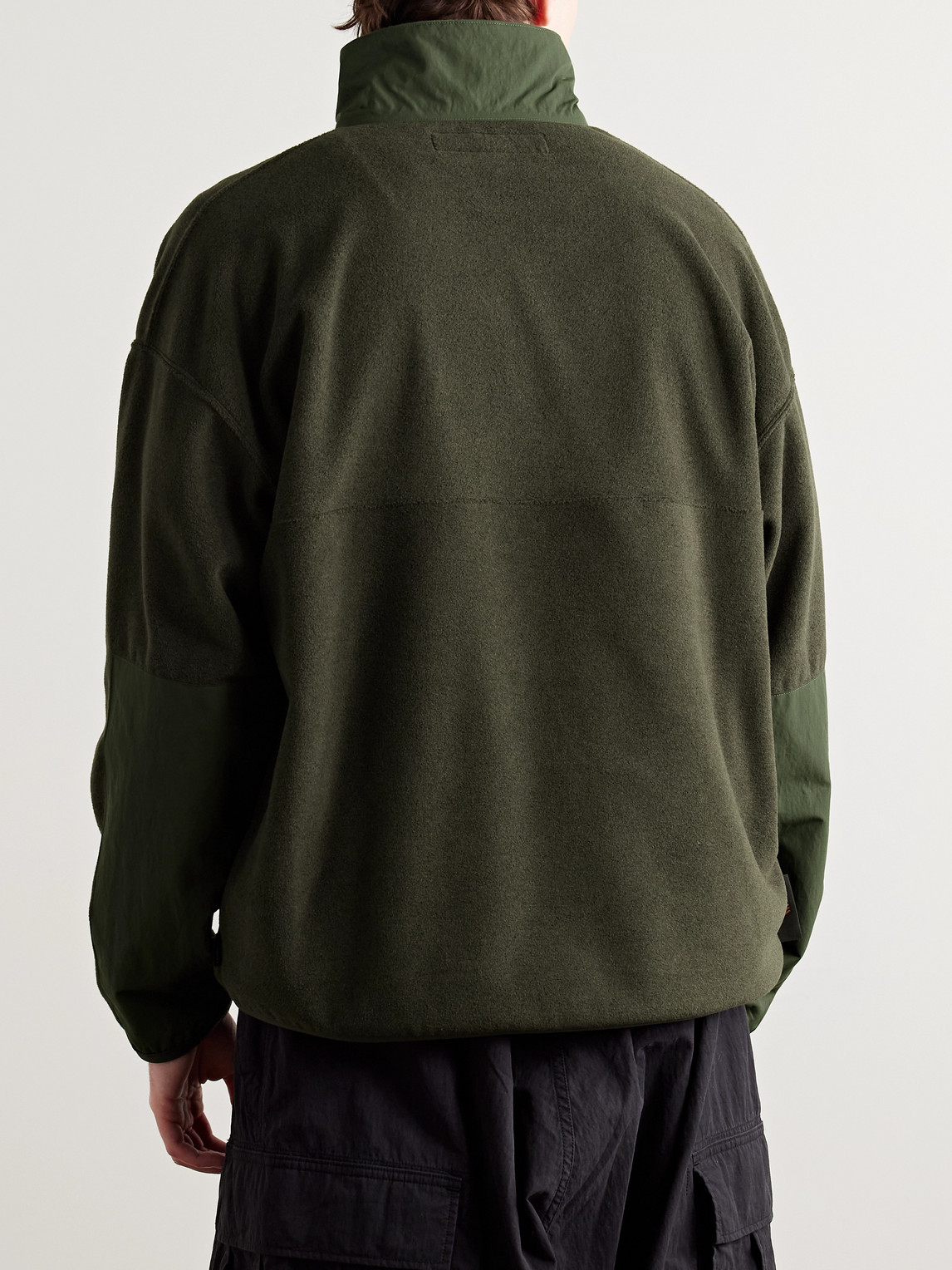 NEIGHBORHOOD LOGO-EMBROIDERED POLARTEC® FLEECE HALF-ZIP SWEATSHIRT 