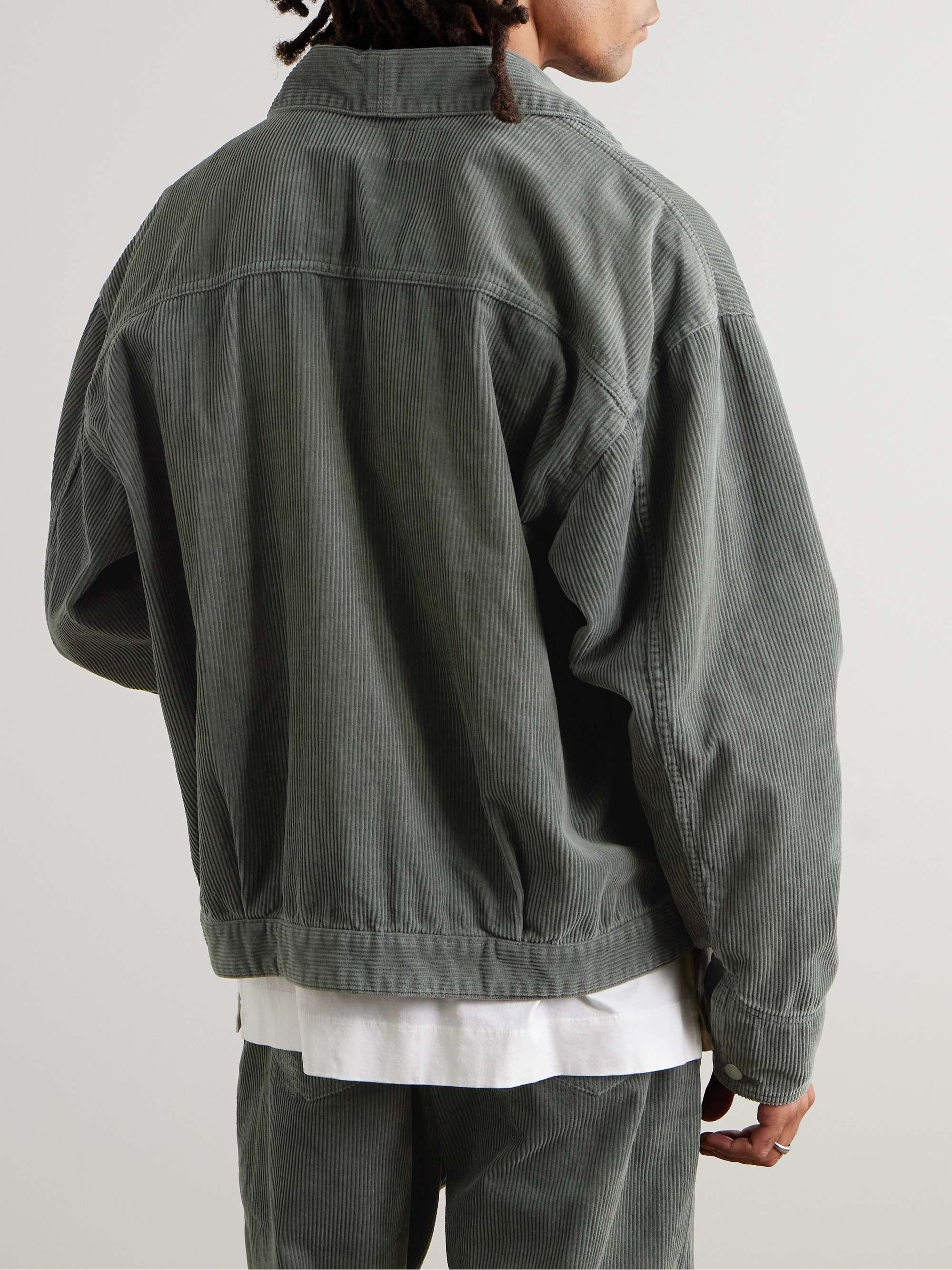 Gray Savage Cotton-Corduroy Trucker Jacket | NEIGHBORHOOD Gray Savage Cotton-Corduroy Trucker Jacket | NEIGHBORHOOD