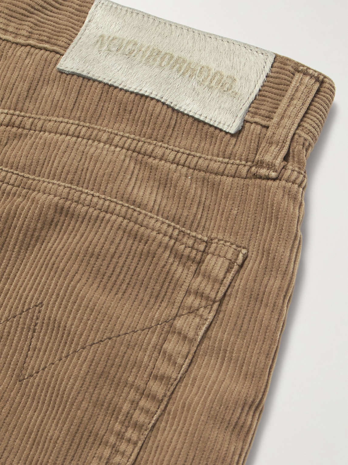NEIGHBORHOOD SAVAGE WIDE-LEG DISTRESSED COTTON-CORDUROY TROUSERS
