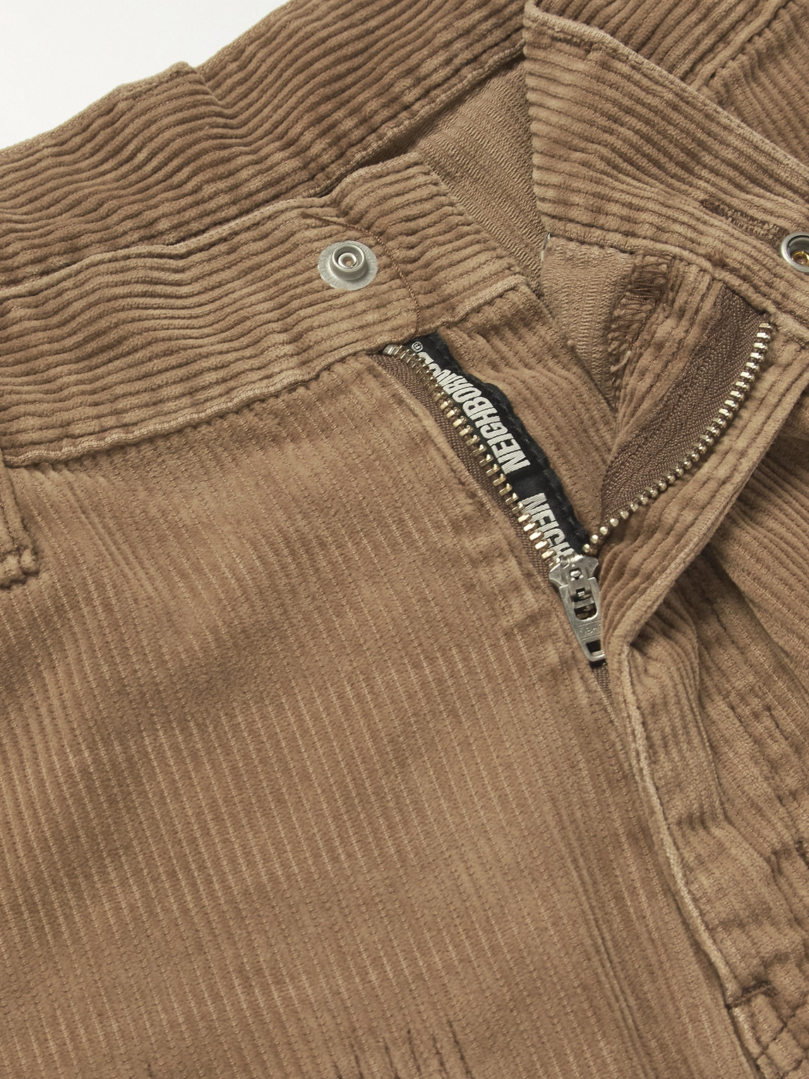 NEIGHBORHOOD SAVAGE WIDE-LEG DISTRESSED COTTON-CORDUROY TROUSERS
