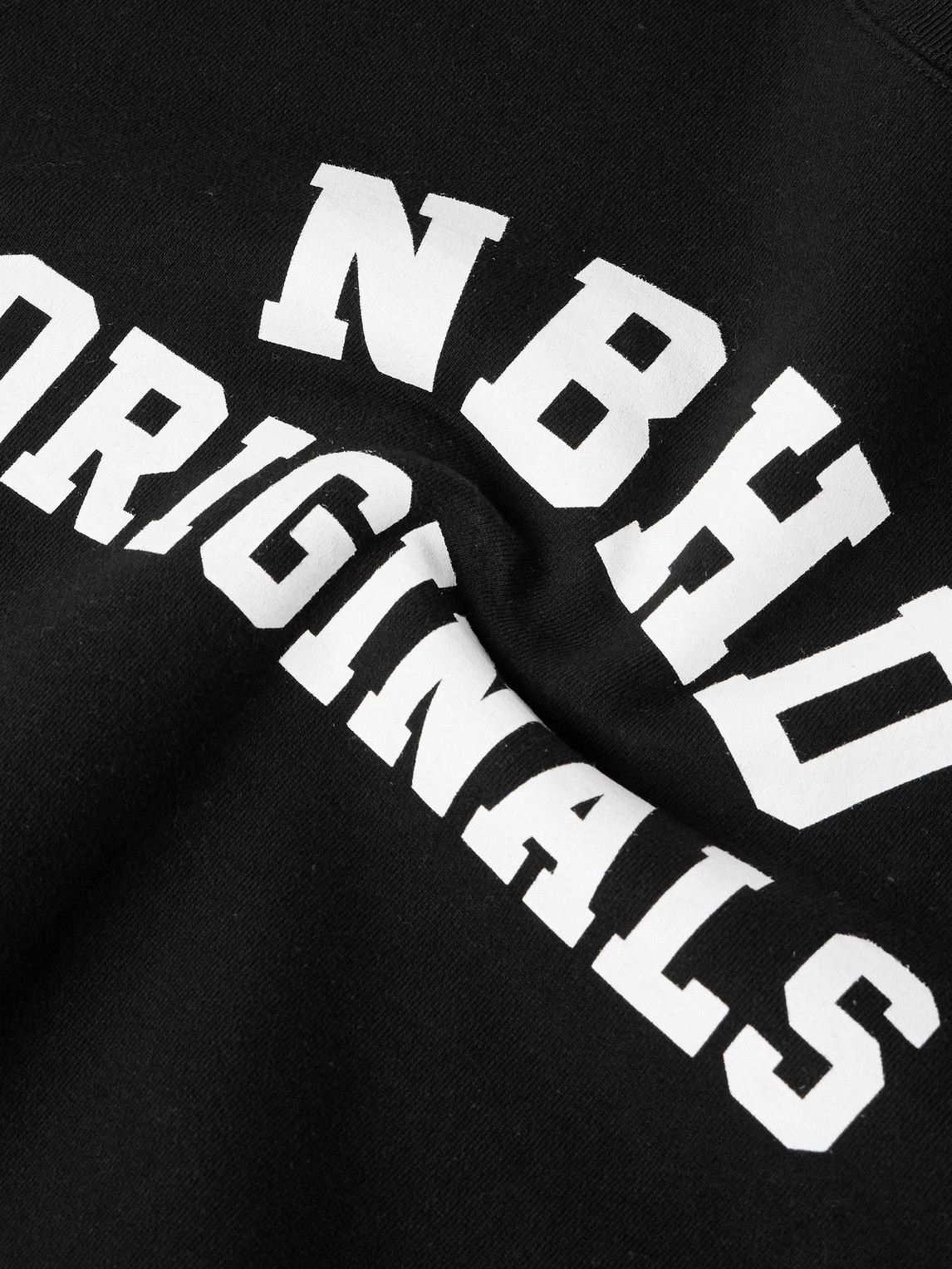 NEIGHBORHOOD LOGO-PRINT APPLIQUÉD COTTON-JERSEY SWEATSHIRT