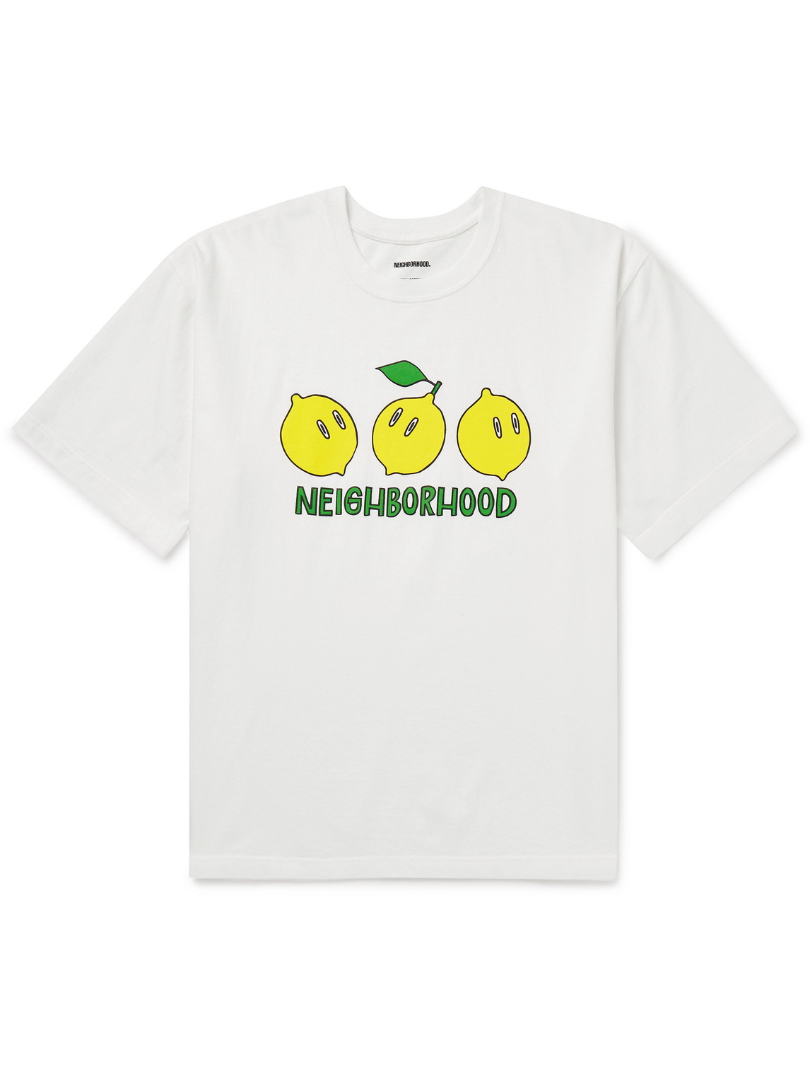 Neighborhood Logo-print Cotton-jersey T-shirt In White