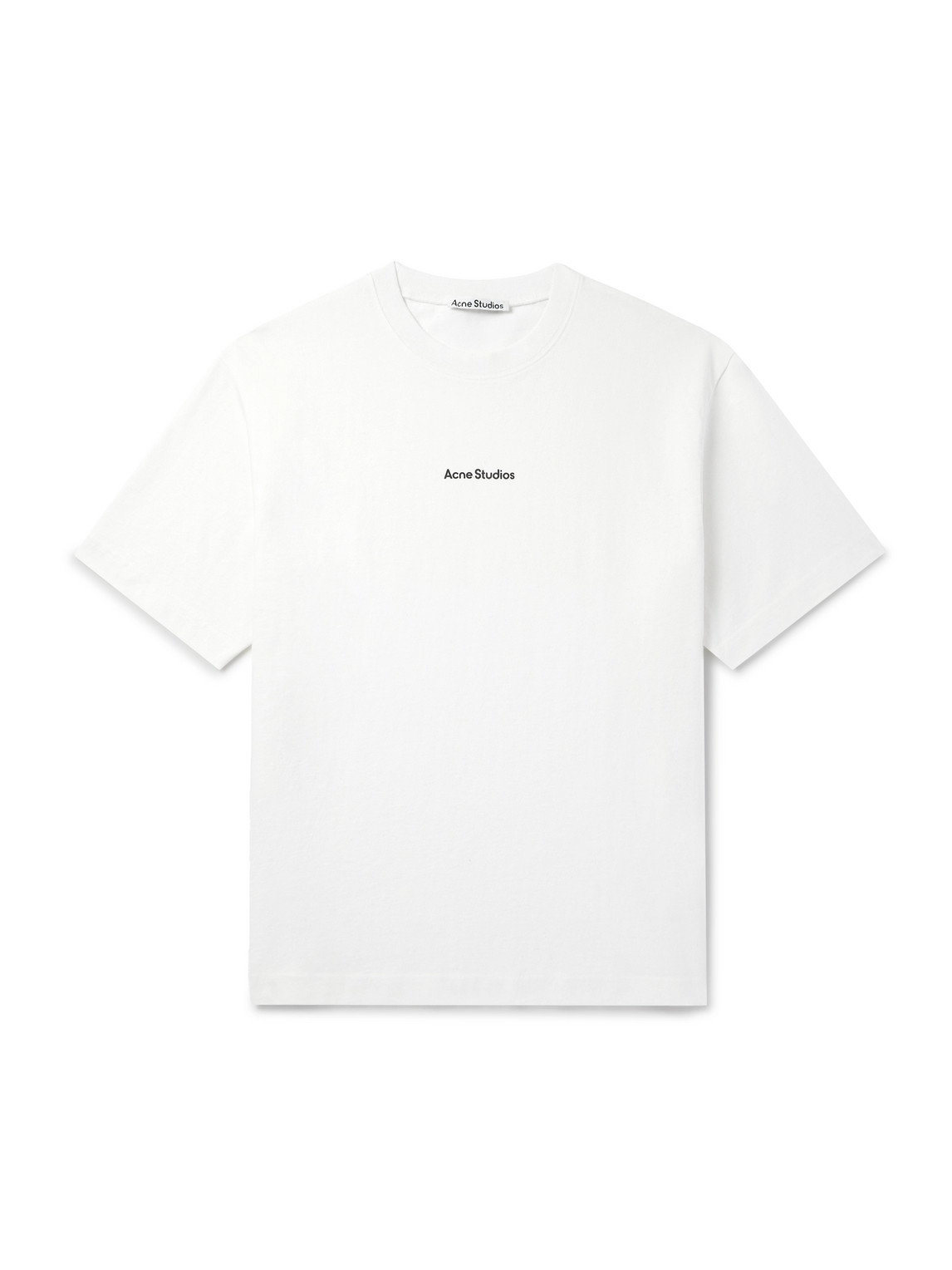 Acne Studios Exford U Logo-print Organic Cotton-jersey T-shirt In White