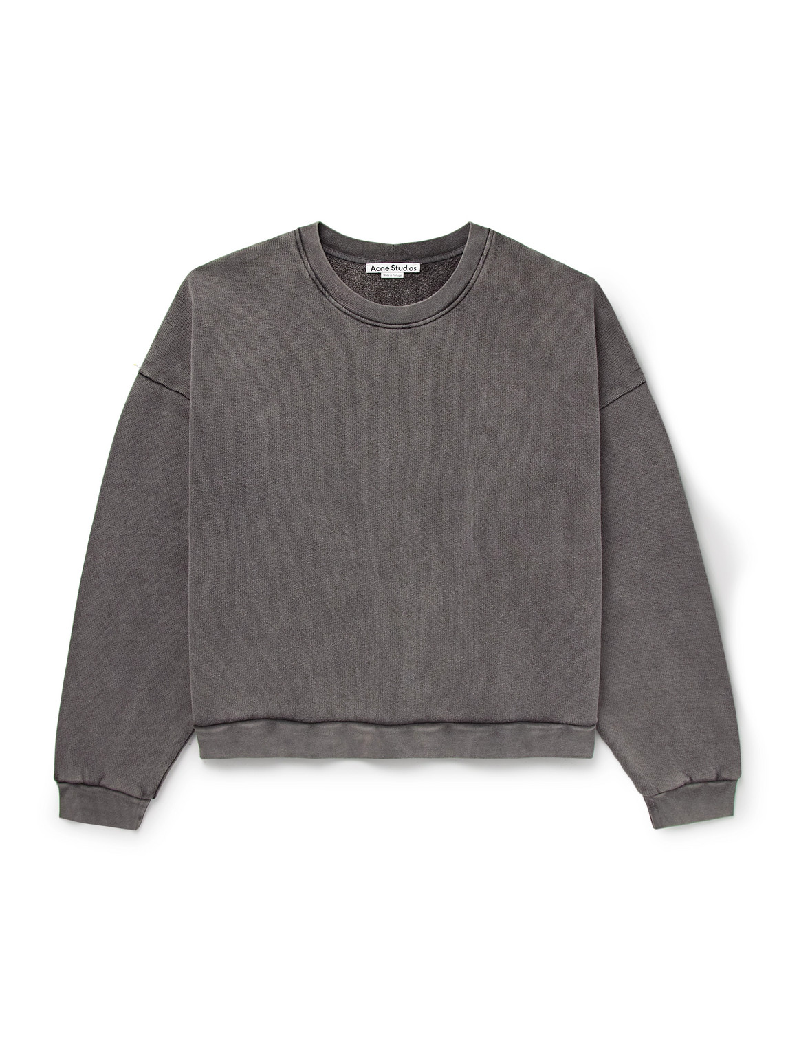 Acne Studios Gray Logo Patch Sweatshirt In Black