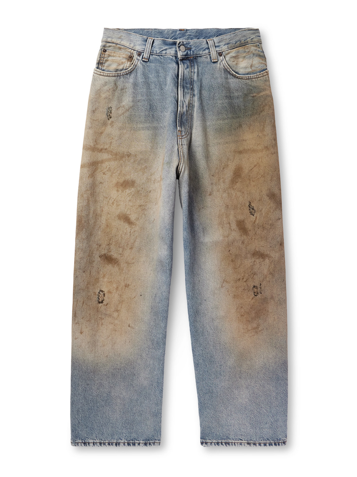 Acne Studios Straight-leg Distressed Jeans In Blue