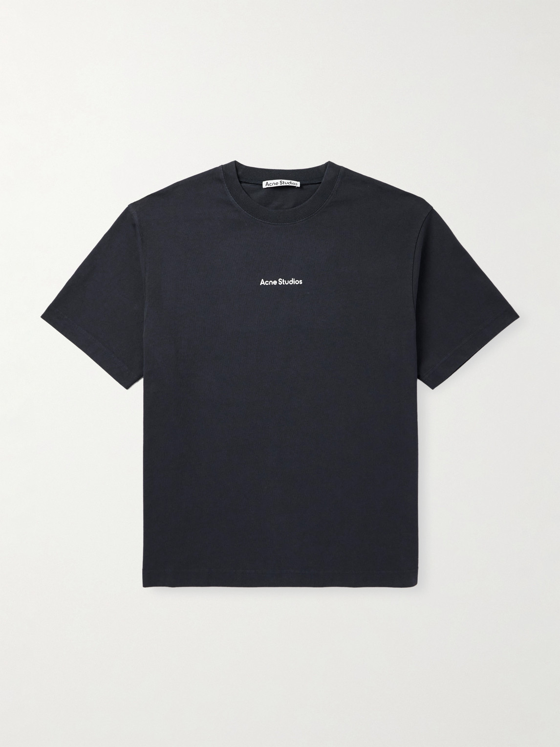 Acne Studios Exford Logo-Flocked Cotton-Jersey T-Shirt - Men