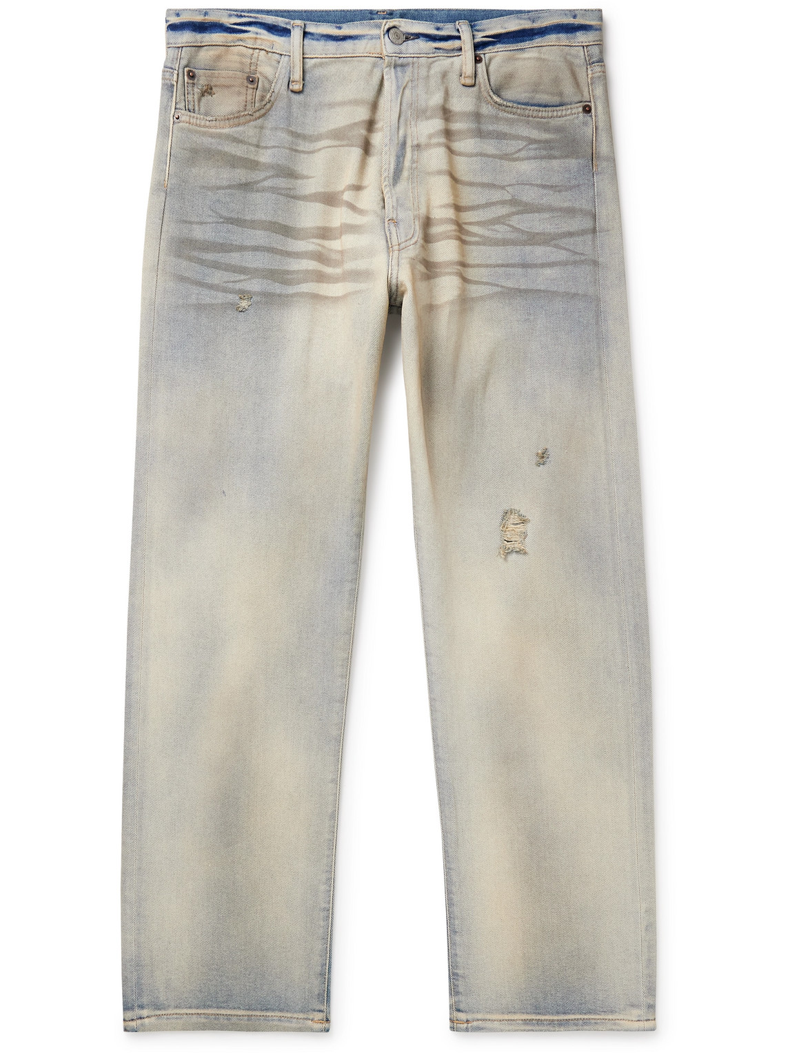 Acne Studios 1999 Carver Straight-leg Distressed Jeans In Blue