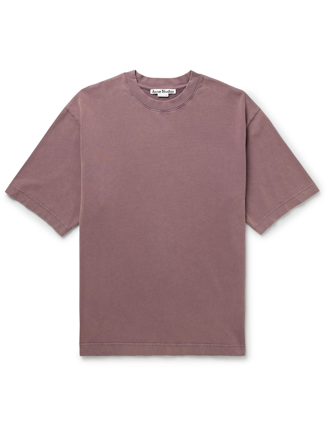 【Acne Studios】Exford Foil ロゴ コットン ジャージー Tシャツ ACNE STUDIOS コットンジャージー Tシャツ ダメージ加工 ロゴ