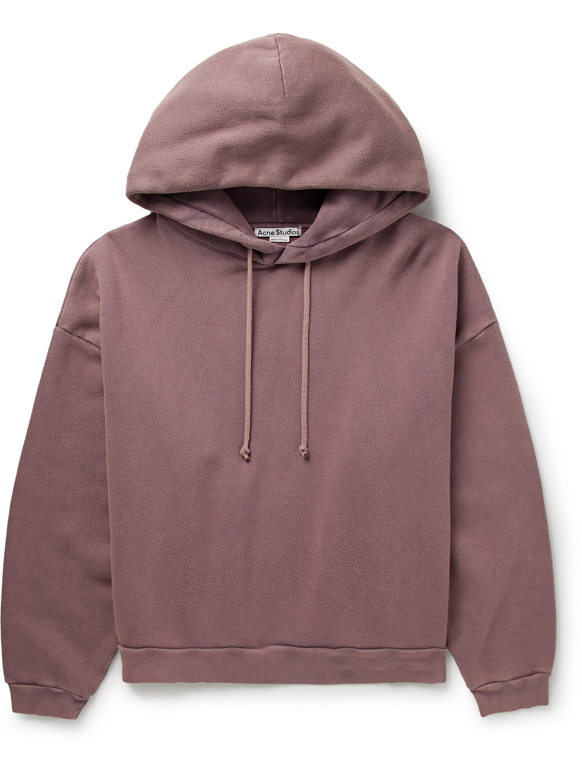 Acne Studios Fester H Logo-appliquéd Cotton-jersey Hoodie In Pink