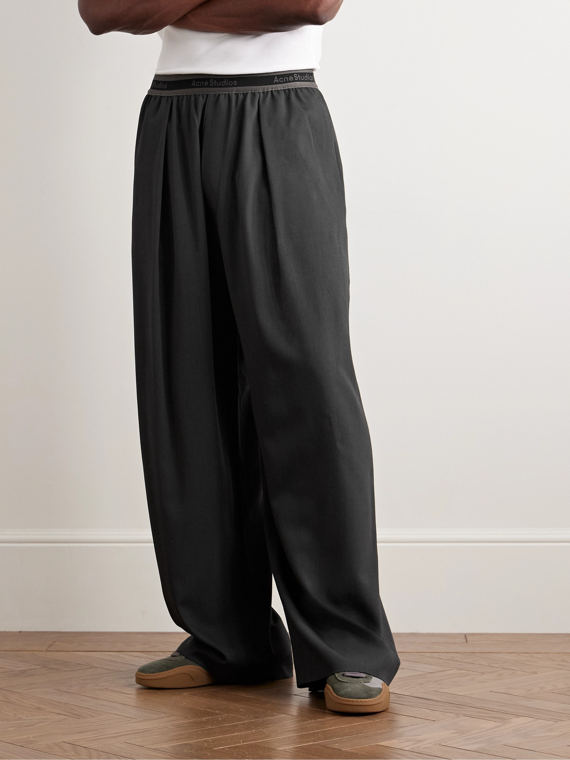 Acne Studios - Pimono Straight-Leg Pleated Gabardine Trousers