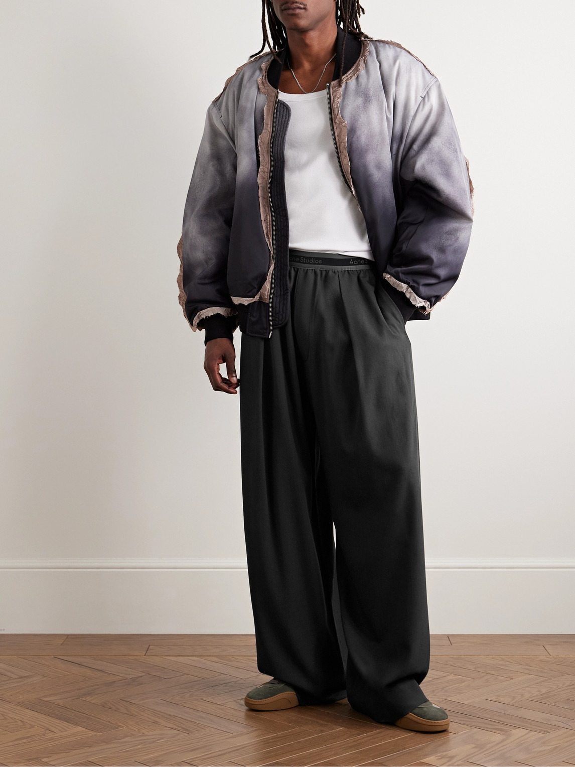 Acne Studios - Pimono Straight-Leg Pleated Gabardine Trousers