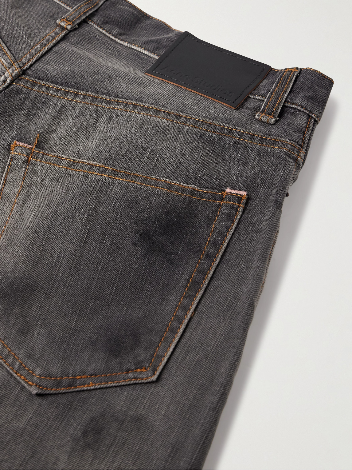 Acne Studios 2023m Wide-leg Distressed Paint-splattered Jeans In Black