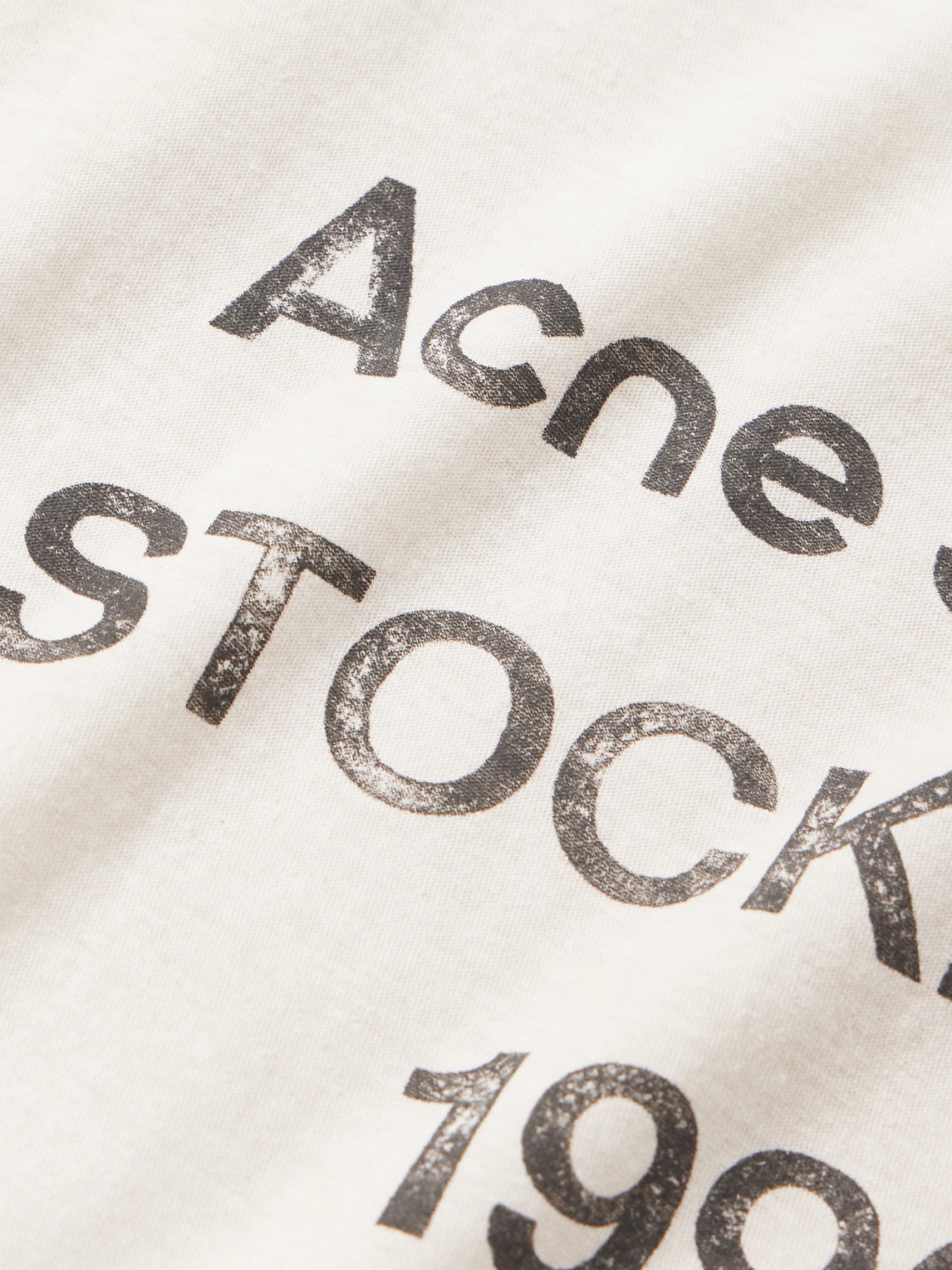 Acne Studios Exford 1996 Mélange Cotton T-shirt In White