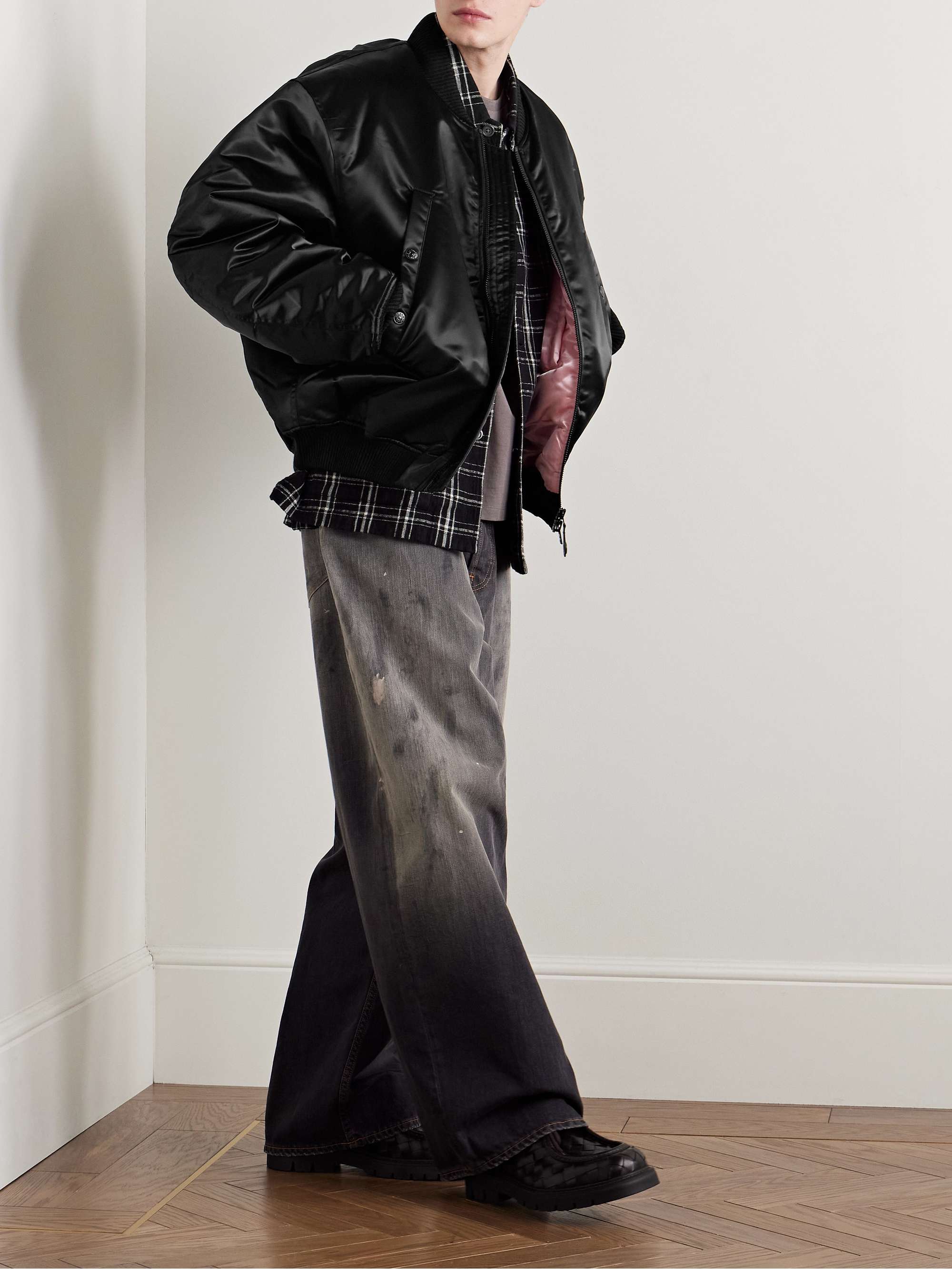Acne Studios - Coated bomber jacket - Dark brown