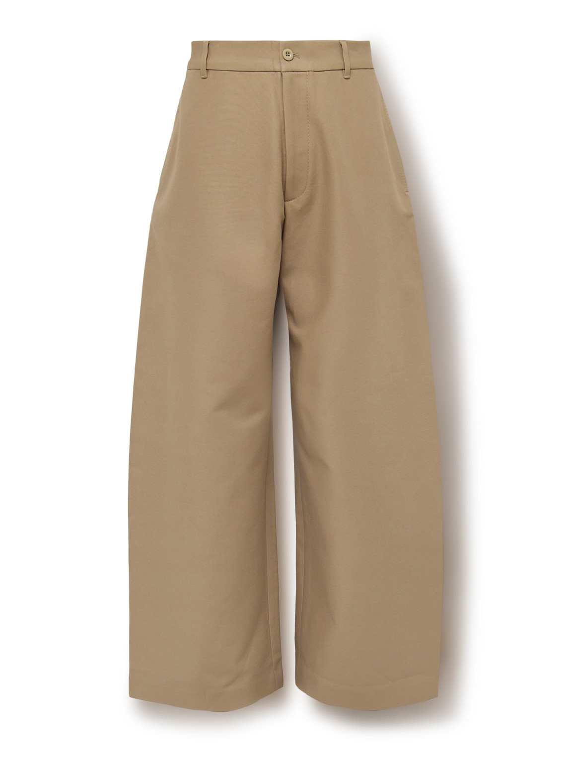 Acne Studios Plass Wide-leg Cotton Trousers In Neutrals