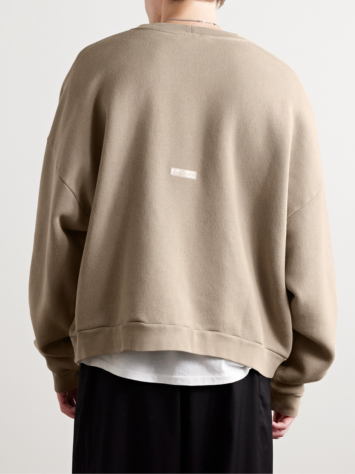 Acne Studios Fester U Garment-dyed Cotton-jersey Sweatshirt In Neutrals