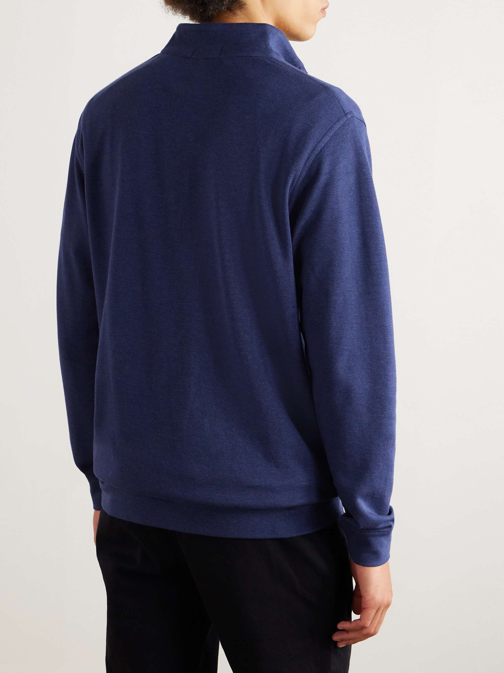 PETER MILLAR Crown Stretch Cotton and Modal-Blend Half-Zip Sweatshirt