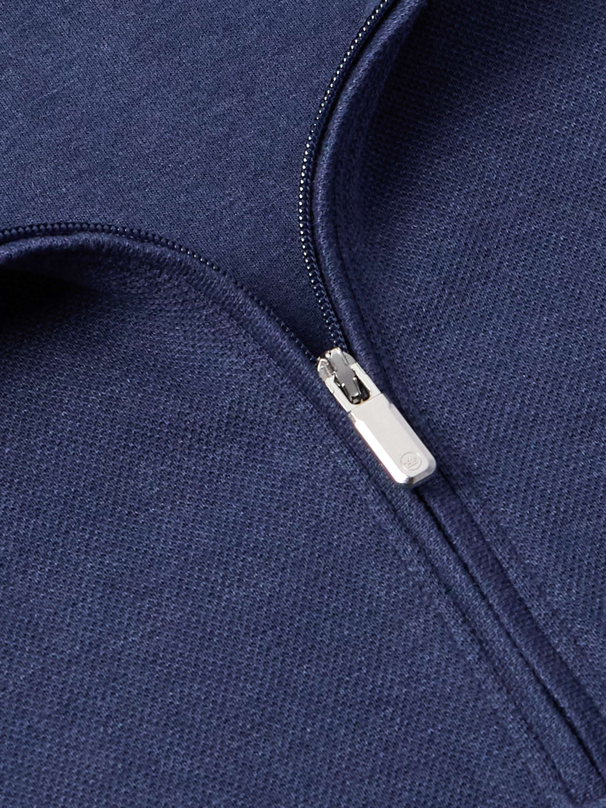 PETER MILLAR Crown Stretch Cotton and Modal-Blend Half-Zip Sweatshirt
