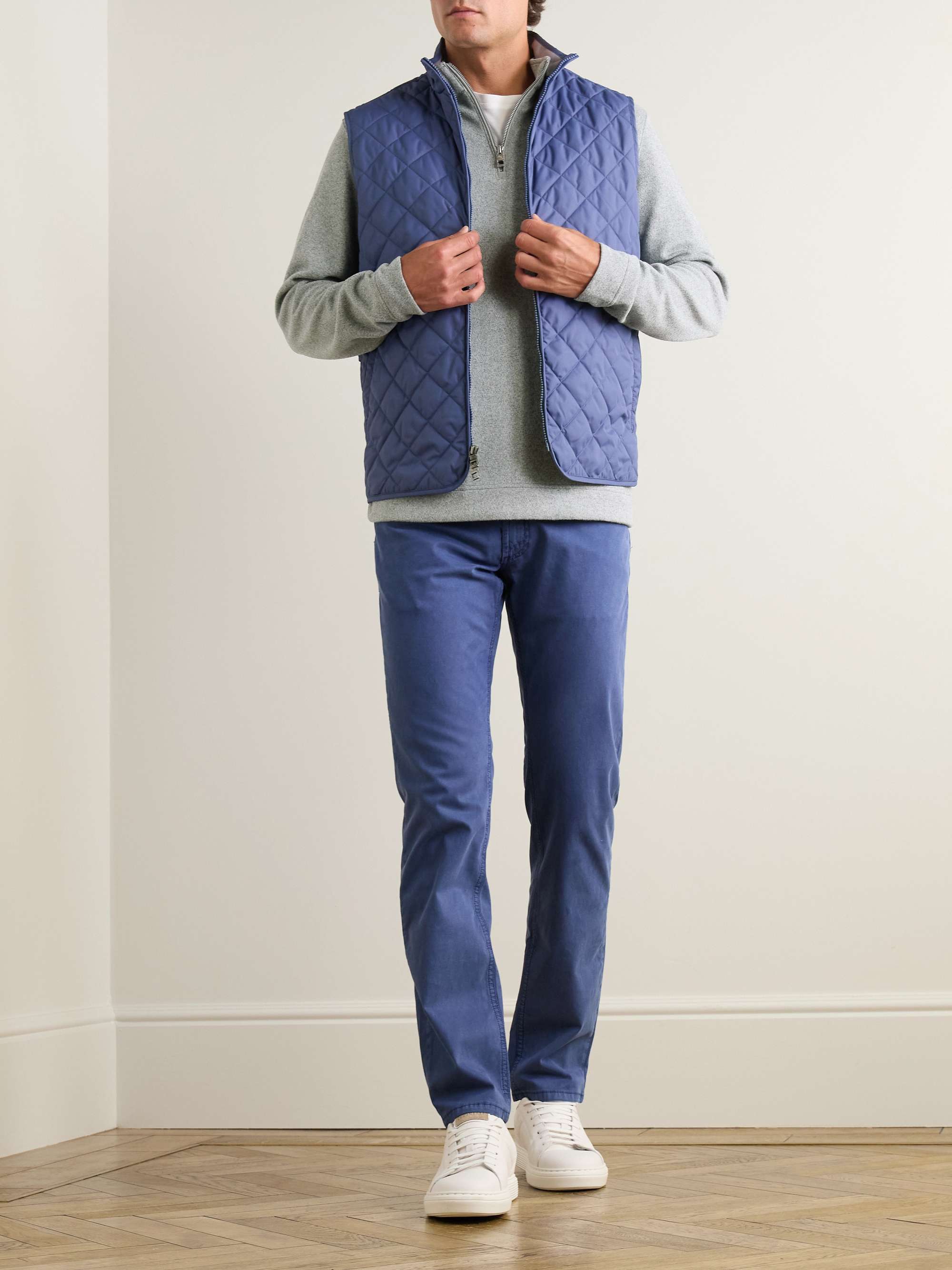 Gray Crown Recycled-Fleece Half-Zip Sweater | PETER MILLAR | MR PORTER