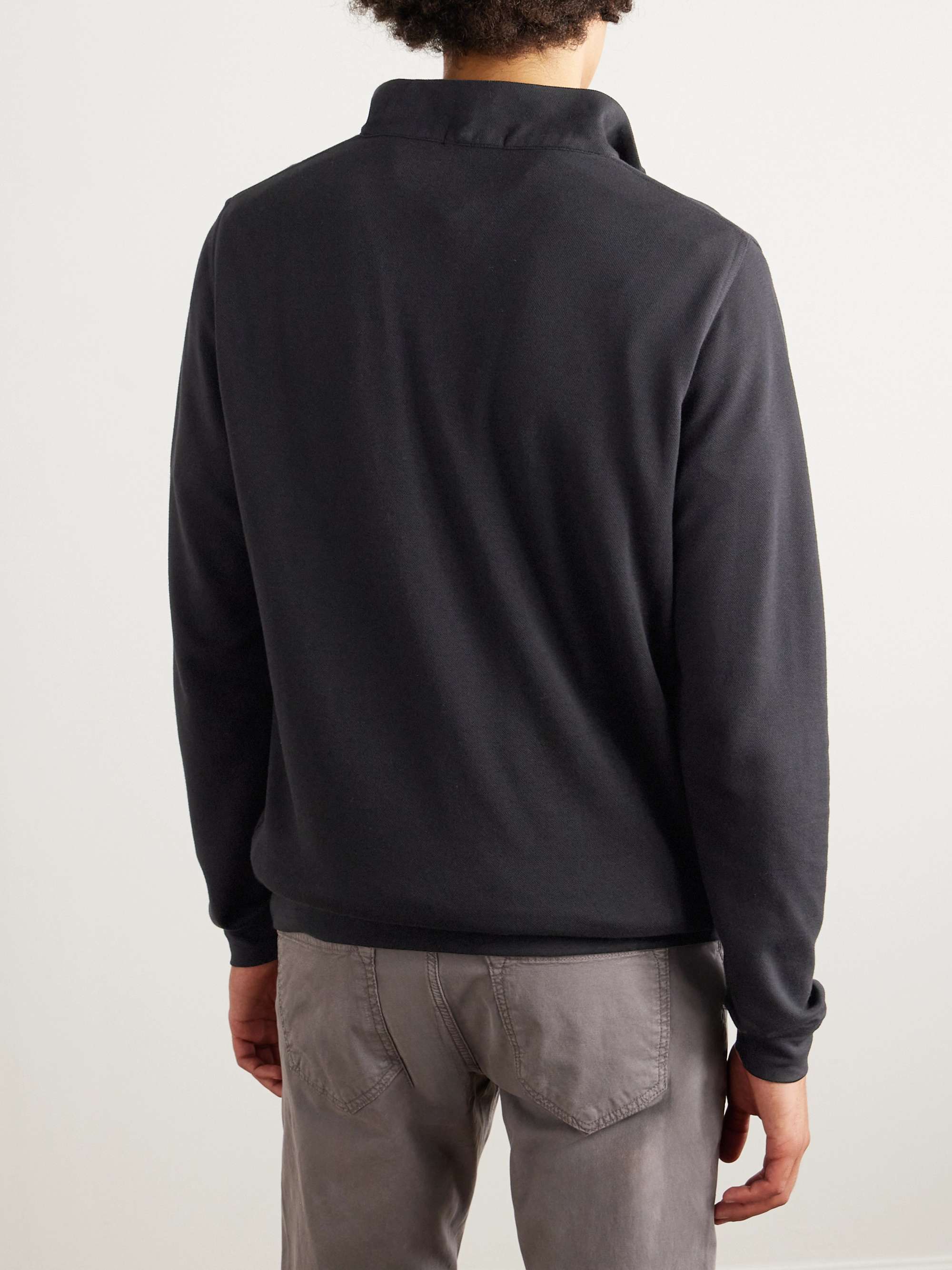 PETER MILLAR Crown Stretch Cotton and Modal-Blend Half-Zip Sweatshirt