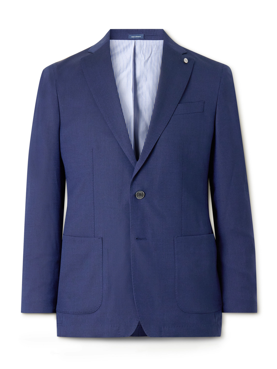Peter Millar Excursionist Wool And Silk-blend Blazer In Blue