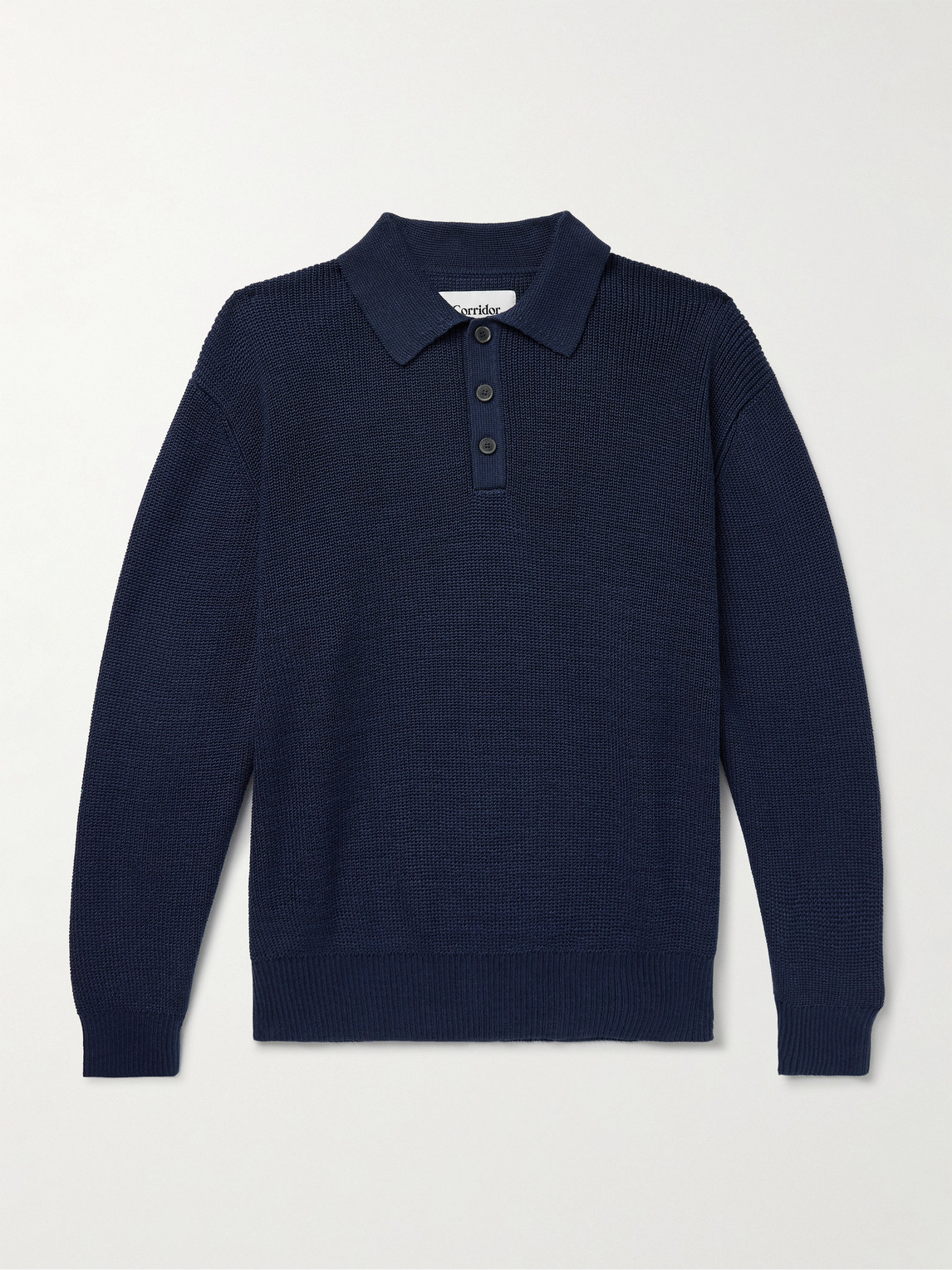 Corridor Ribbed Organic Mercerised Cotton Polo hirt - Men