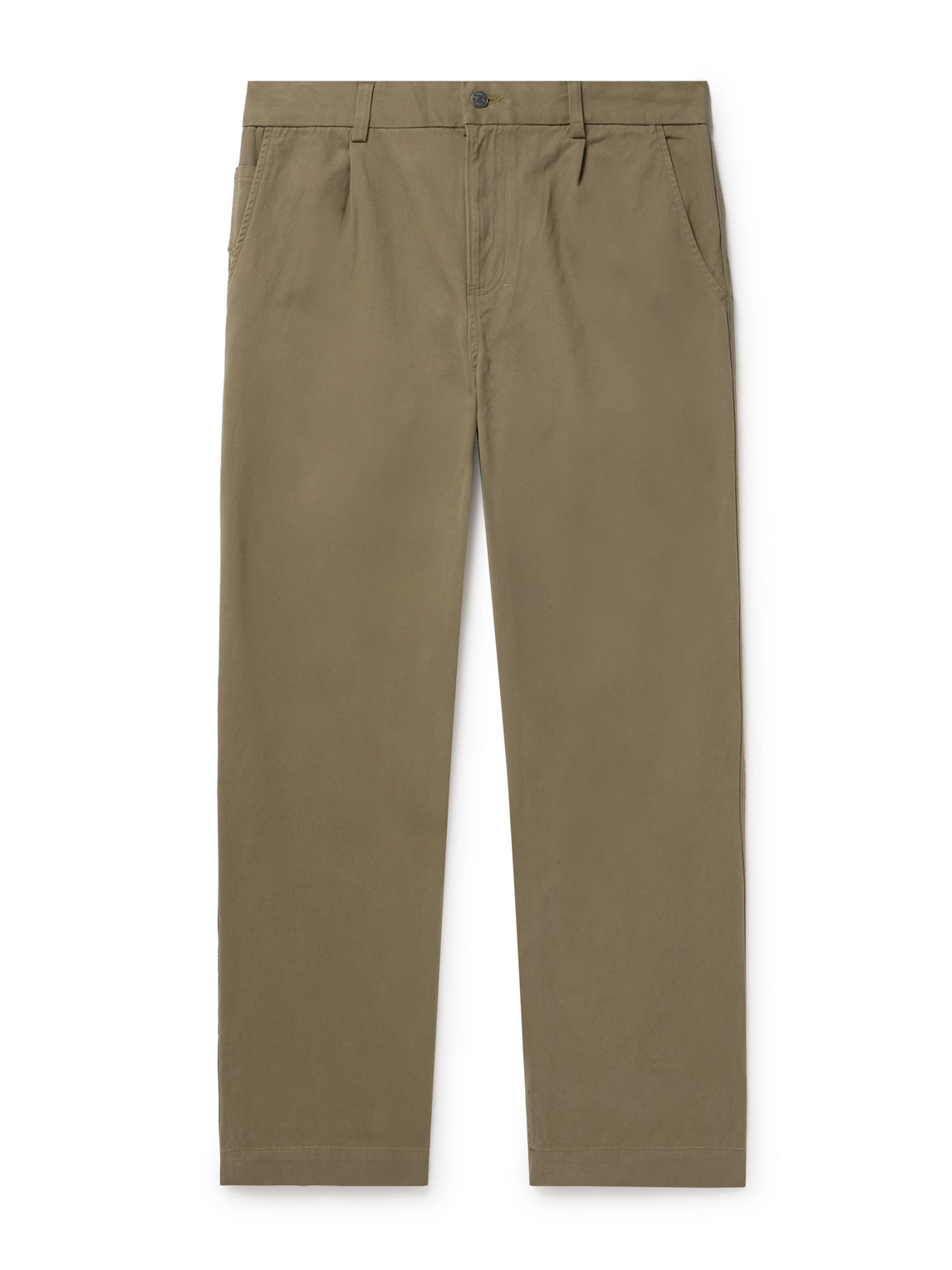 Corridor Straight-leg Cotton-twill Chinos In Green
