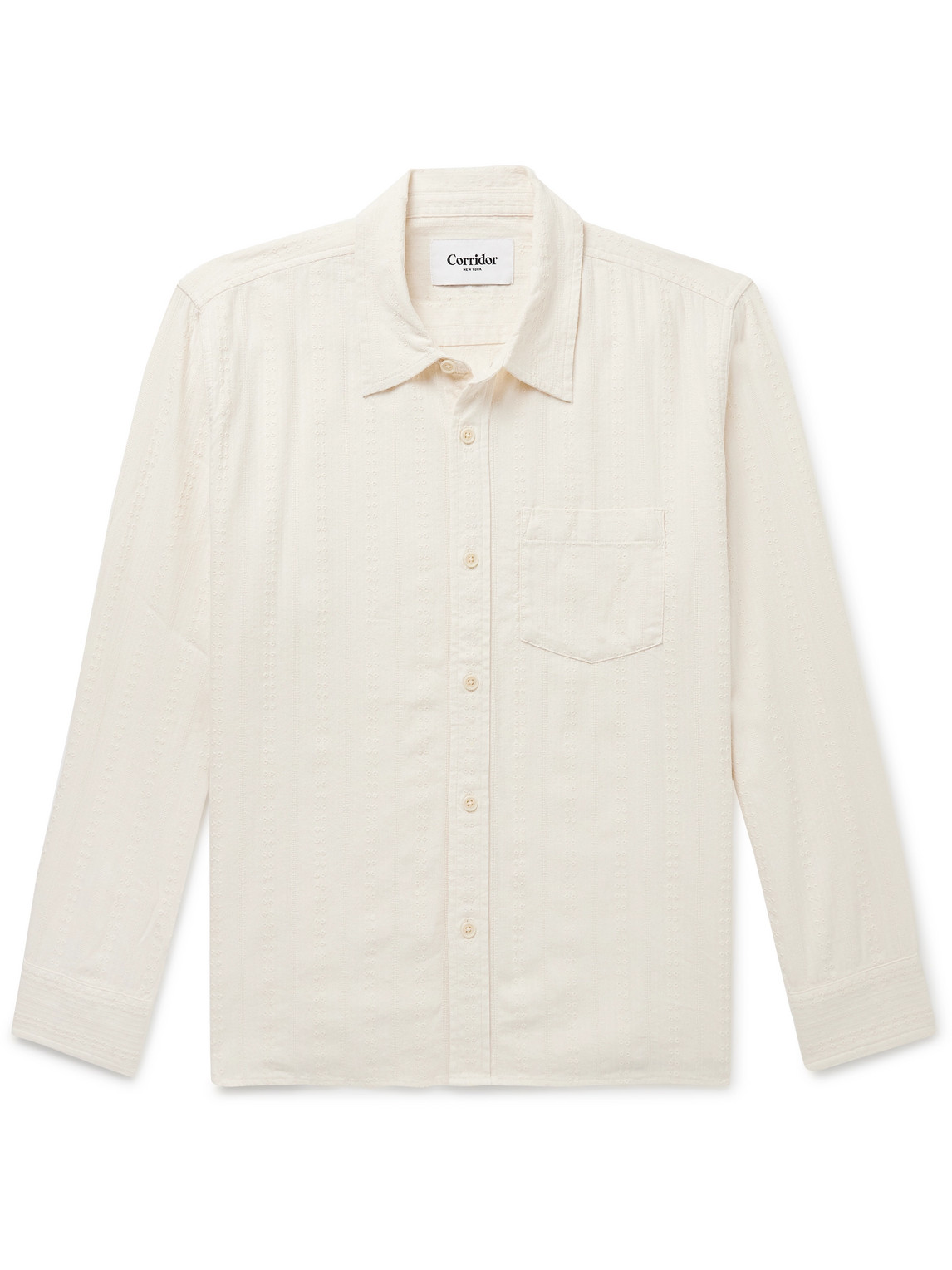 Corridor Embroidered Cotton-blend Shirt In Neutrals