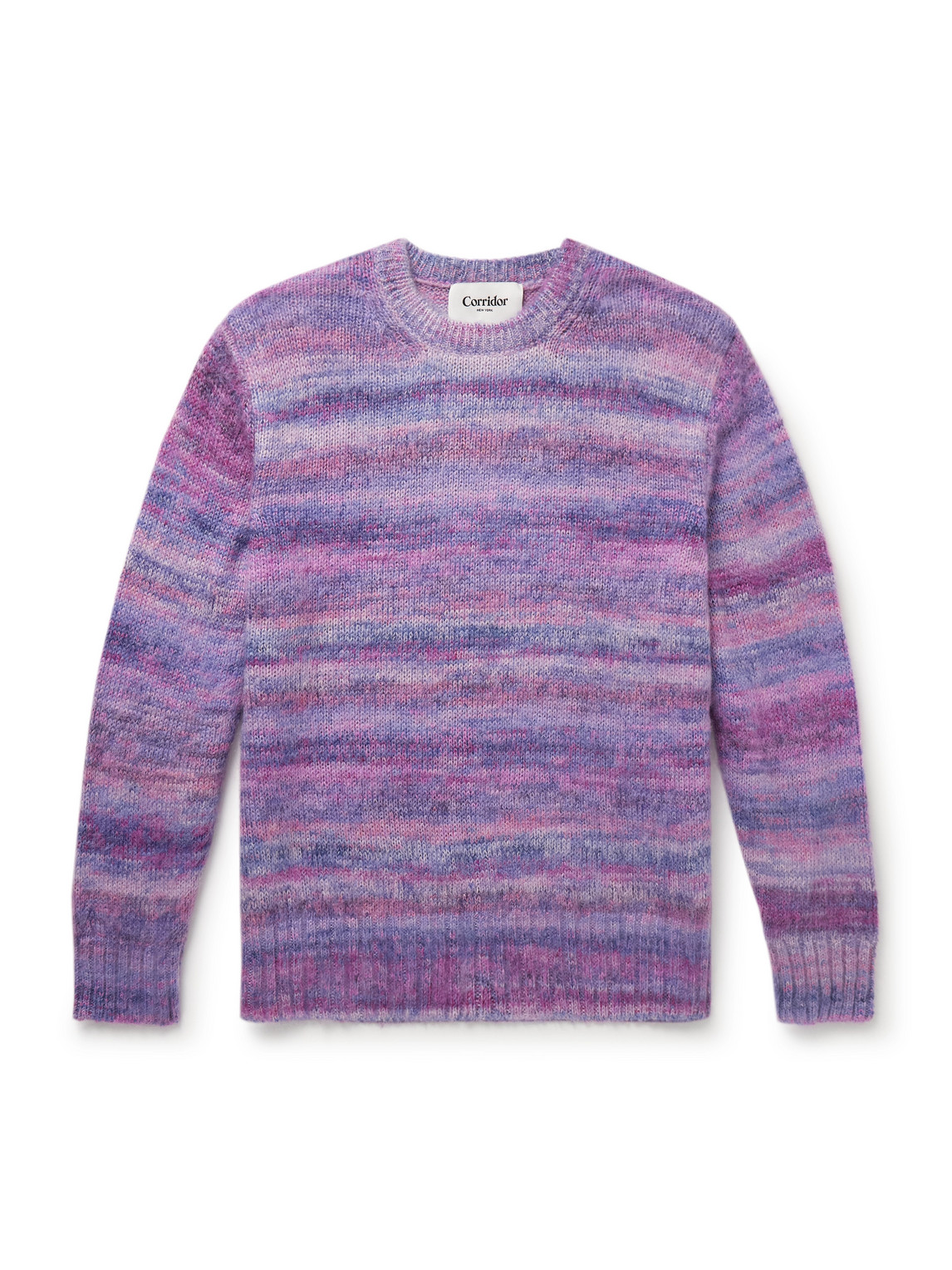 Corridor Space-dyed Knitted Sweater In Purple