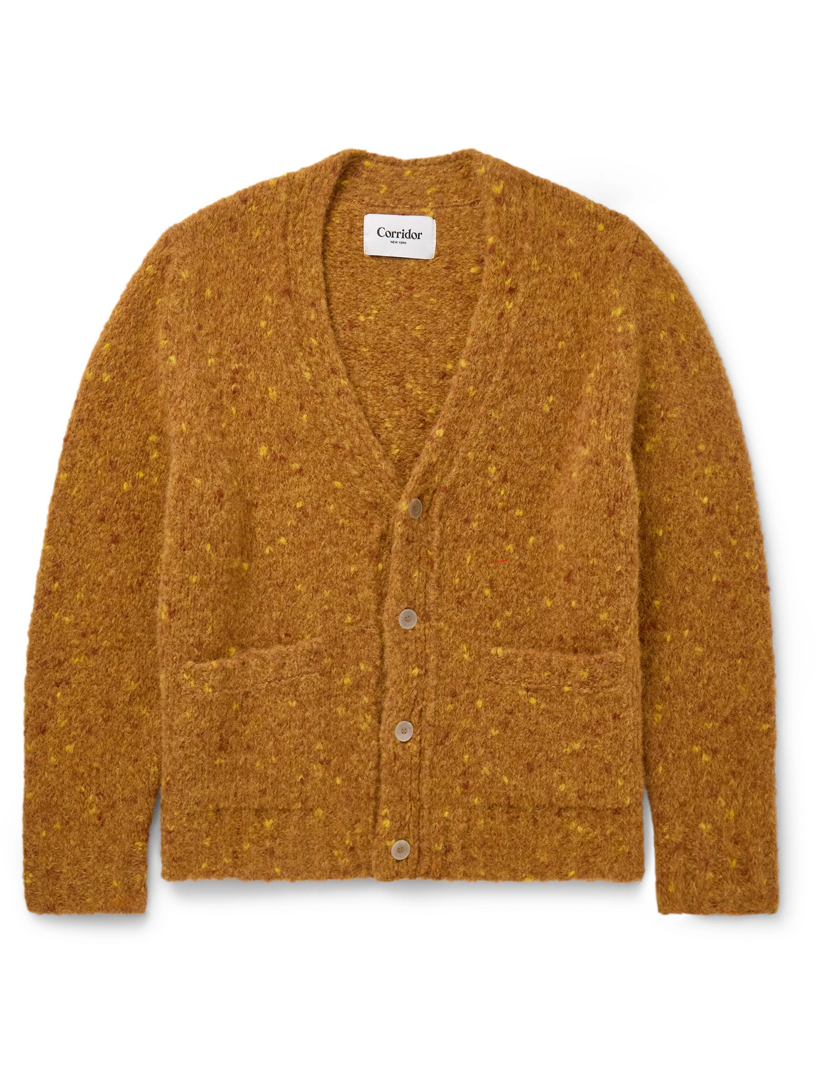 Corridor Canta Alpaca-blend Cardigan In Yellow