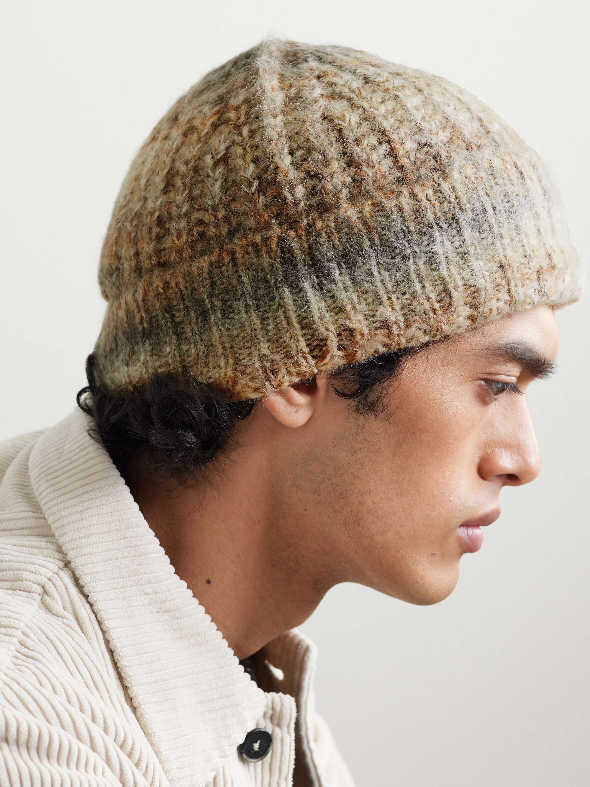 CORRIDOR Space-Dyed Brushed-Knit Beanie for Men | MR PORTER