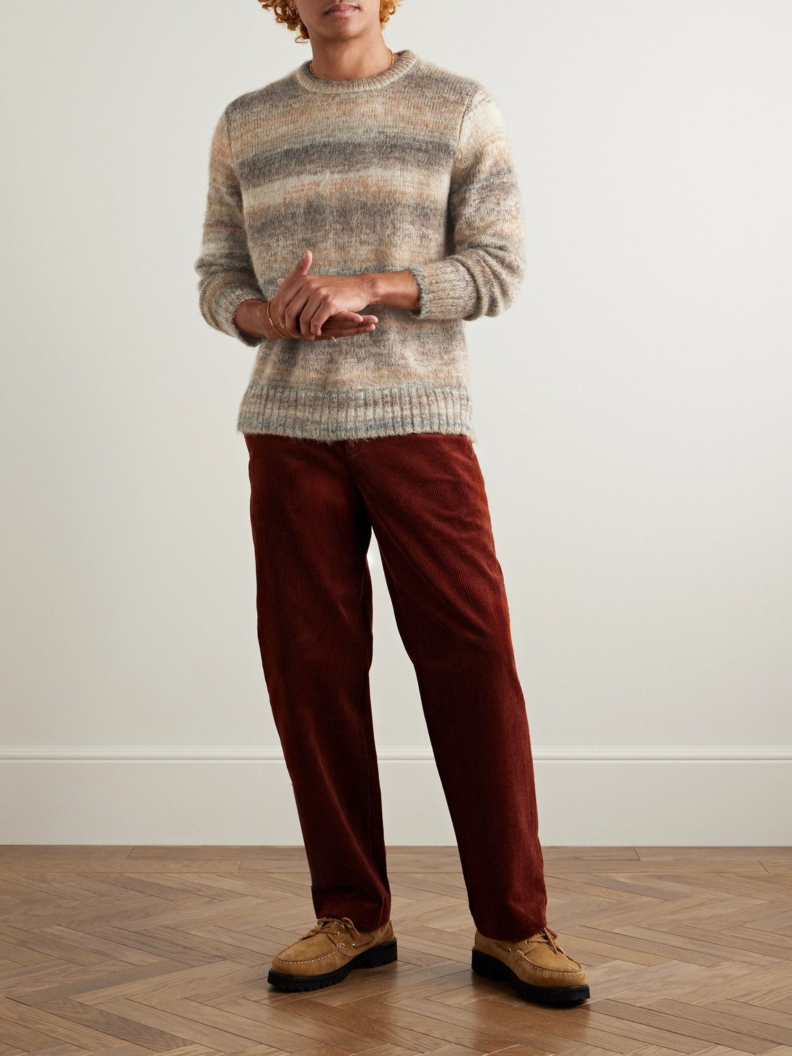 Corridor Space-dyed Knitted Sweater In Neutrals